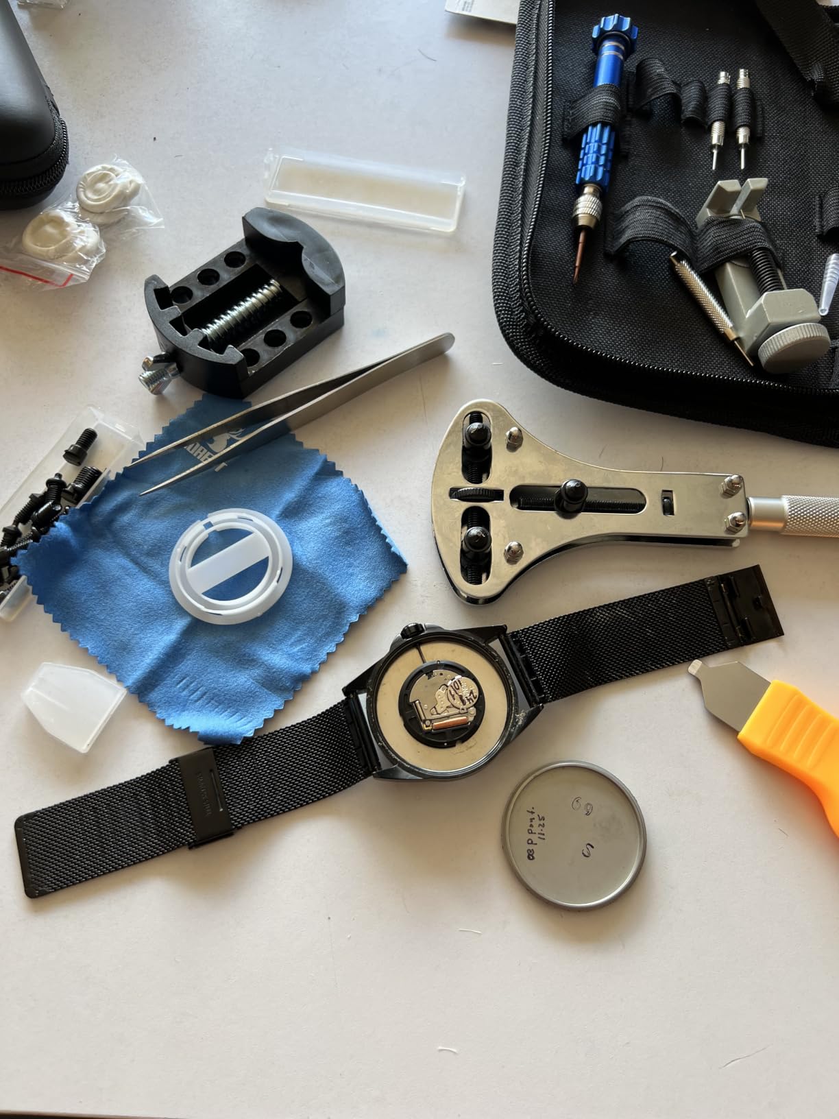 JOREST Watch Repair Tool Kit, Battery Replacement, Strap Adjustment, Bracelet Pin Removal, Band Link Remover, Resizing Tool, Wrench Opening Cover, Case Back Opener, Screwdriver, Spring Bar customer photo 1
