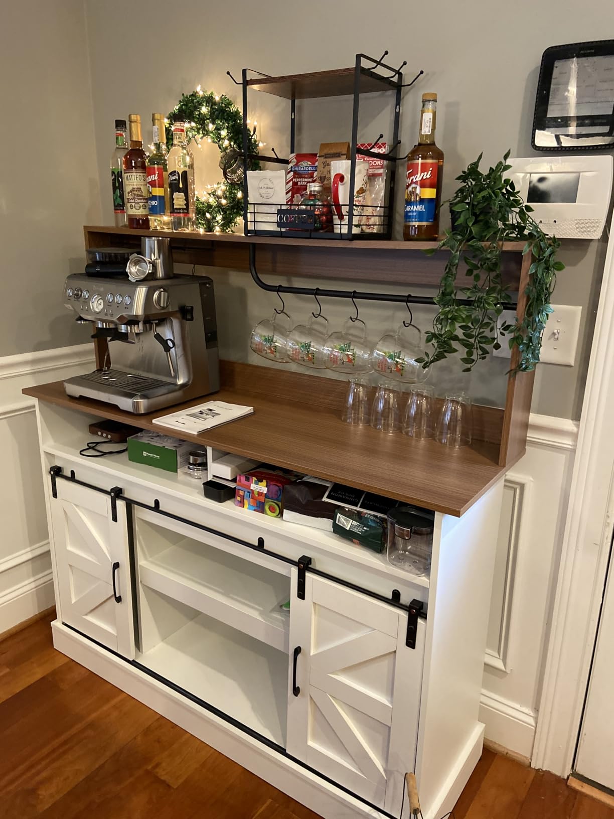 YITAHOME 52-Inch Farmhouse Coffee Bar Cabinet with Power Outlets customer photo 1