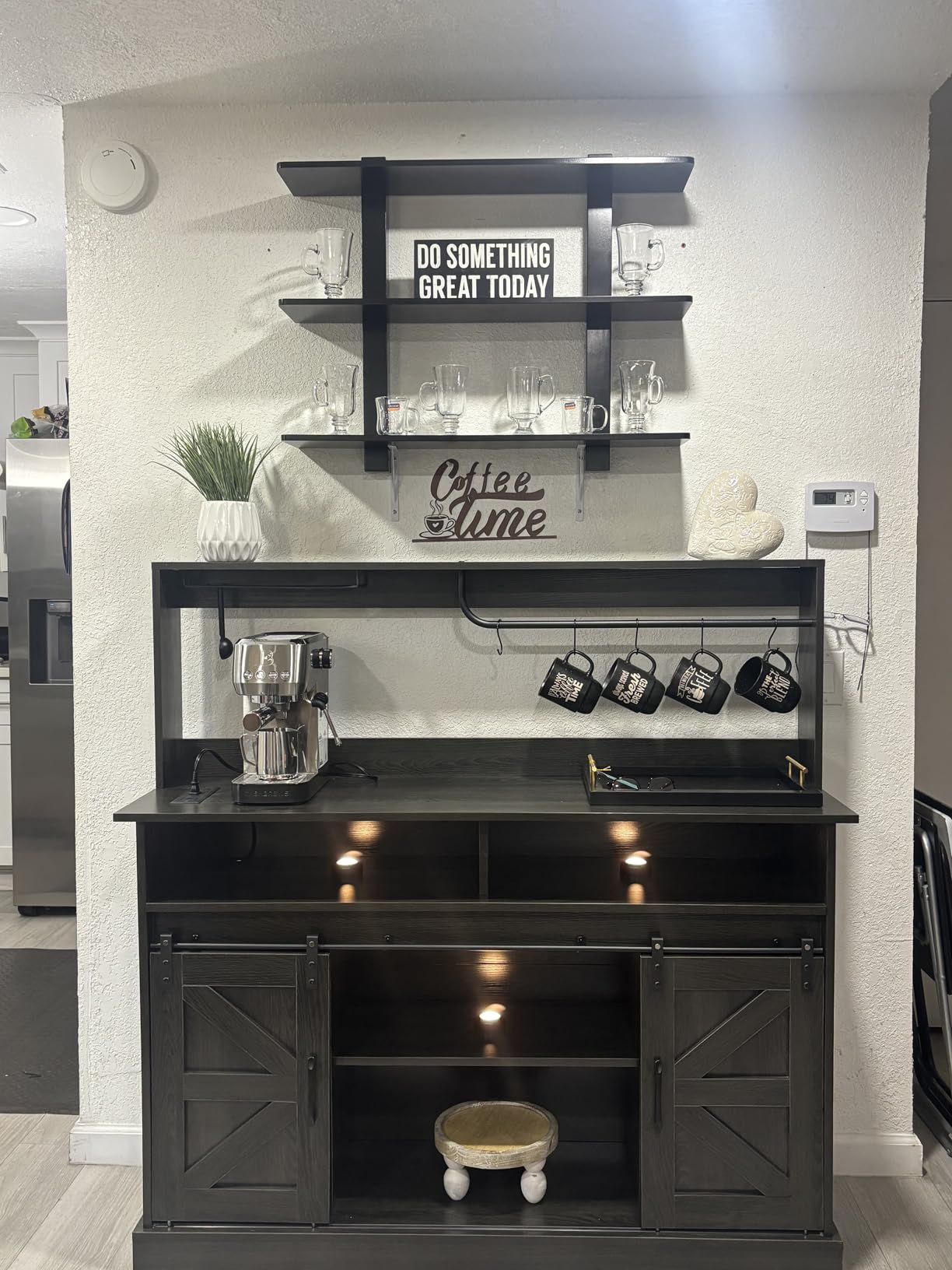 YITAHOME 52-Inch Farmhouse Coffee Bar Cabinet with Power Outlets customer photo 2