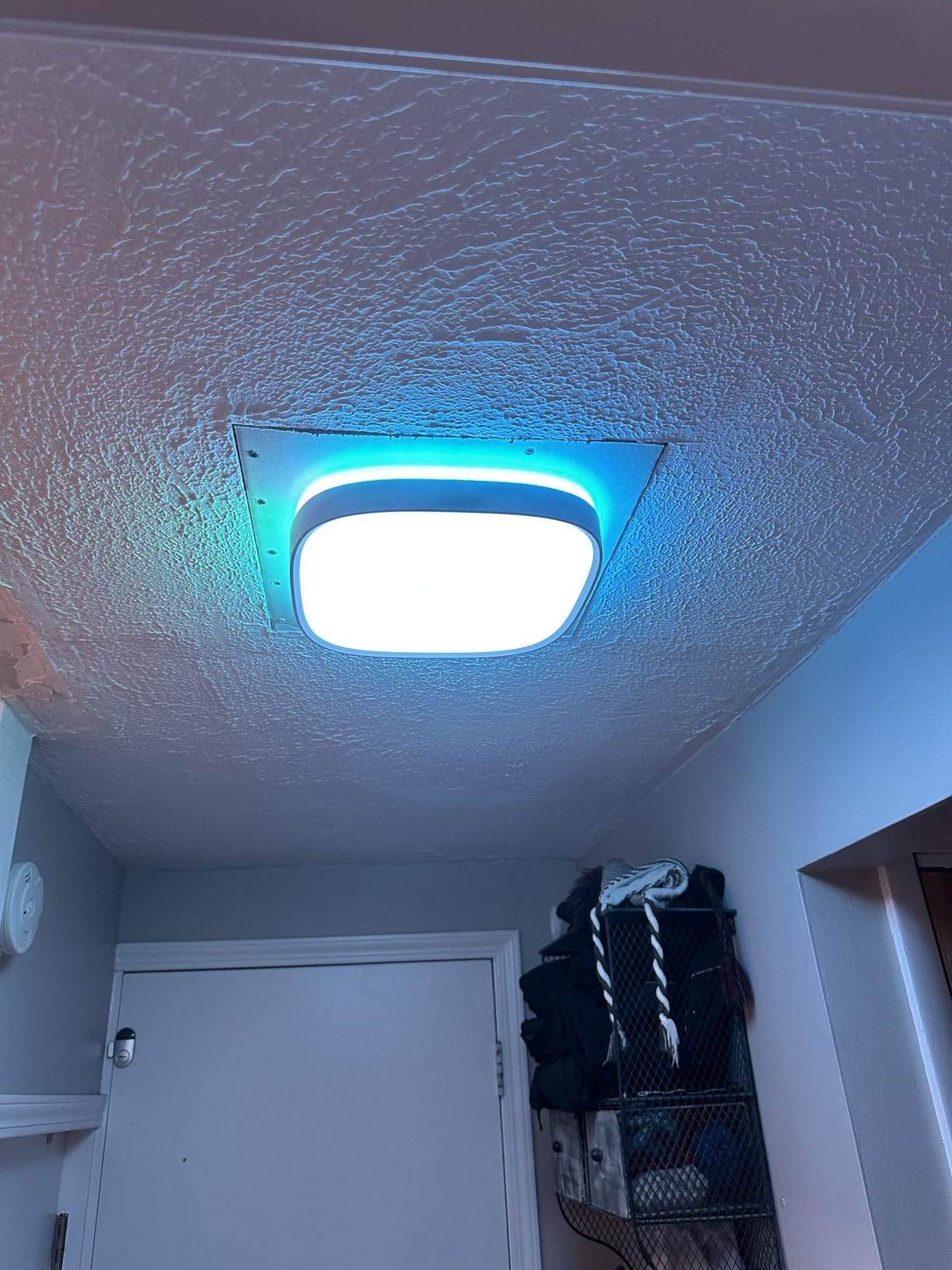 Govee Smart Ceiling Light, RGBIC LED Square Ceiling Light Fixture Works with Matter, 2400LM Flush Mount Light Fixture, DIY Colors, 2700K-6500K Dimmable for Bedroom, Living Room, 12 Inch, 1 Pack customer photo 2