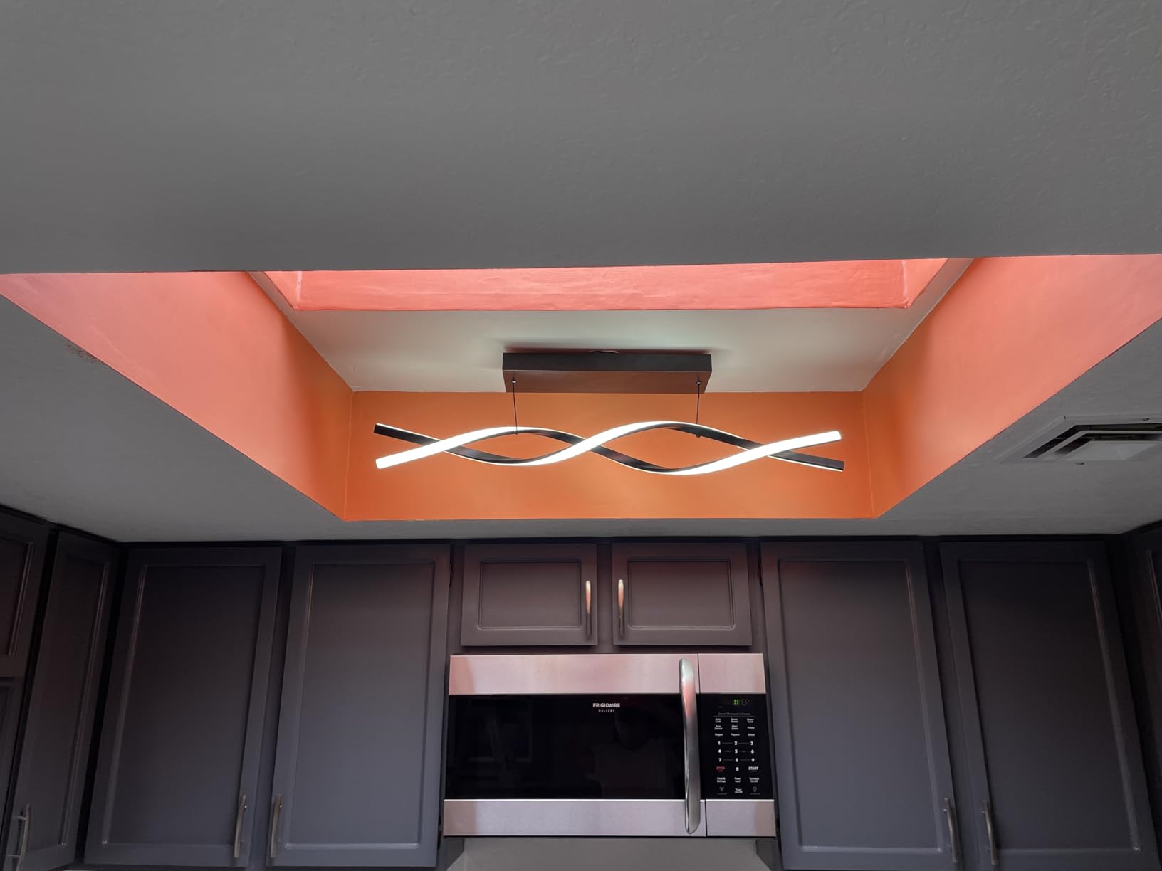 Modern Pendant Light Kitchen Island 39in Dimmable Hanging Lamp 3000k-6000K Adjustable Warm/Natural/White with Remote Control, Kitchen Island Lighting Chrome Silver customer photo 1