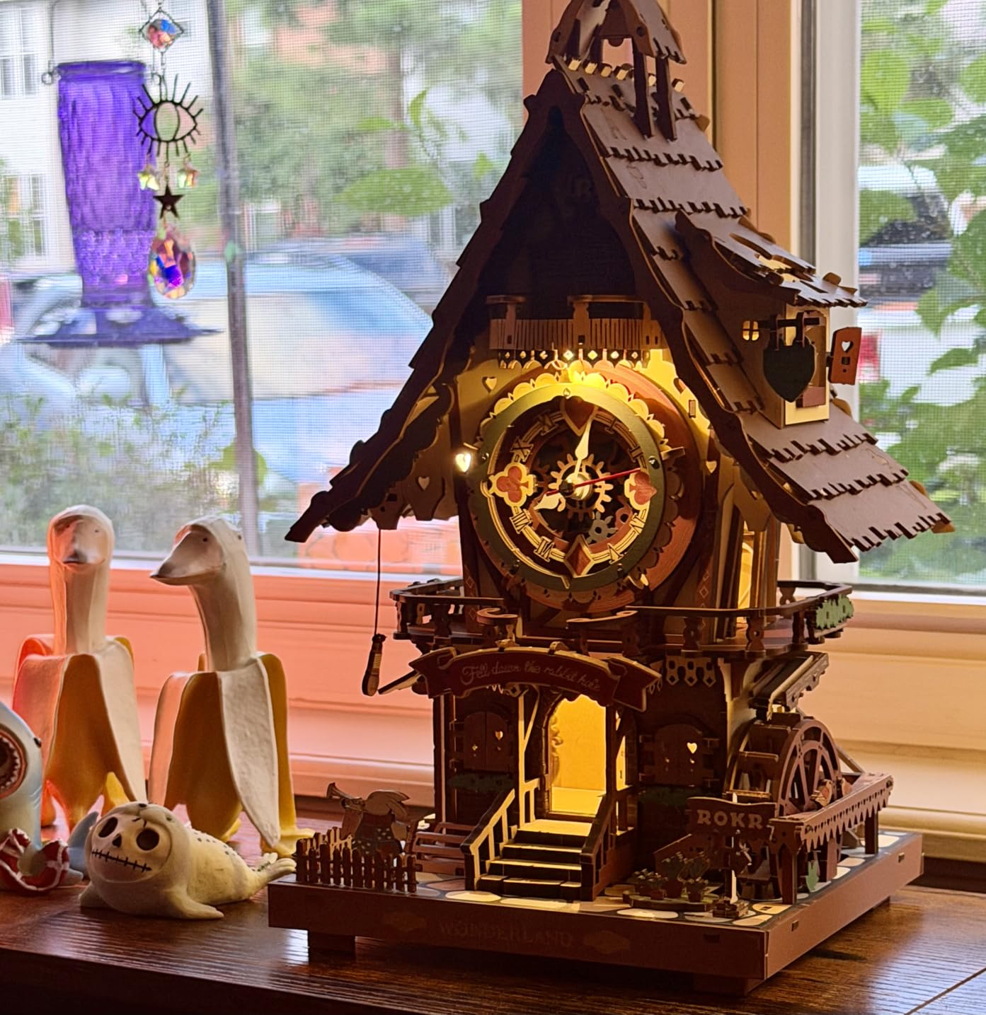 3D Wooden Puzzles for Adults, Cuckoo Clock Model Kit, Room Home Decor DIY Watch Making Kit Functional Mechanical Building Toys, Hobbies Birthday Christmas Day Gifts for Men Women 14+ customer photo 1