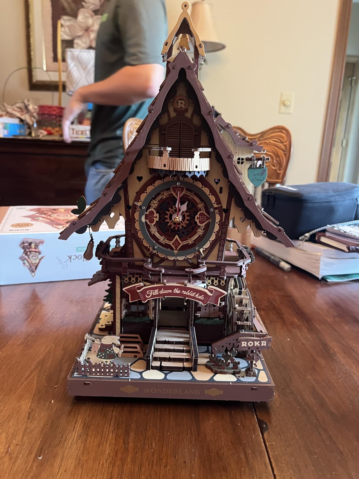 3D Wooden Puzzles for Adults, Cuckoo Clock Model Kit, Room Home Decor DIY Watch Making Kit Functional Mechanical Building Toys, Hobbies Birthday Christmas Day Gifts for Men Women 14+ customer photo 2