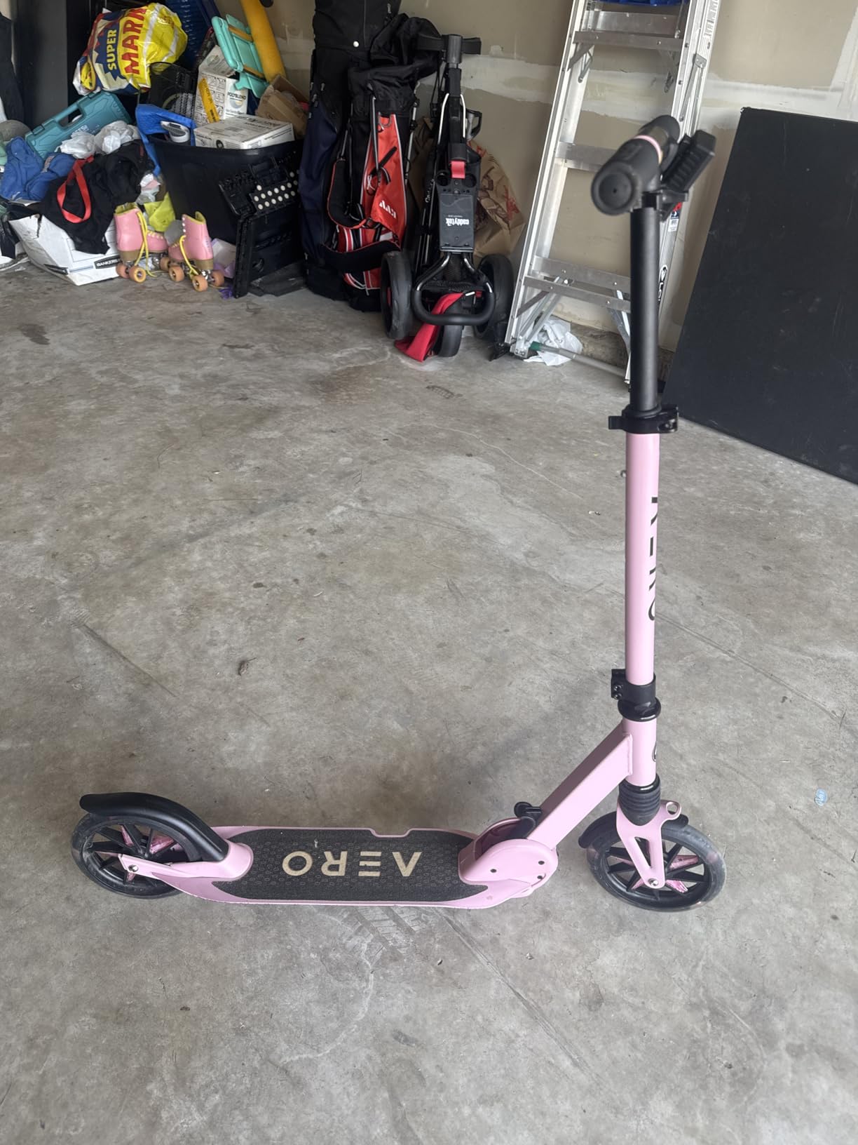 AERO MOBILITY Big Wheel Kick Scooter for Kids 6-12, Teens & Adults | Light Up Wheels | Hand Controlled Brake | Shock Absorption | Rubber Deck Mat | Foldable & Height Adjustable customer photo 1