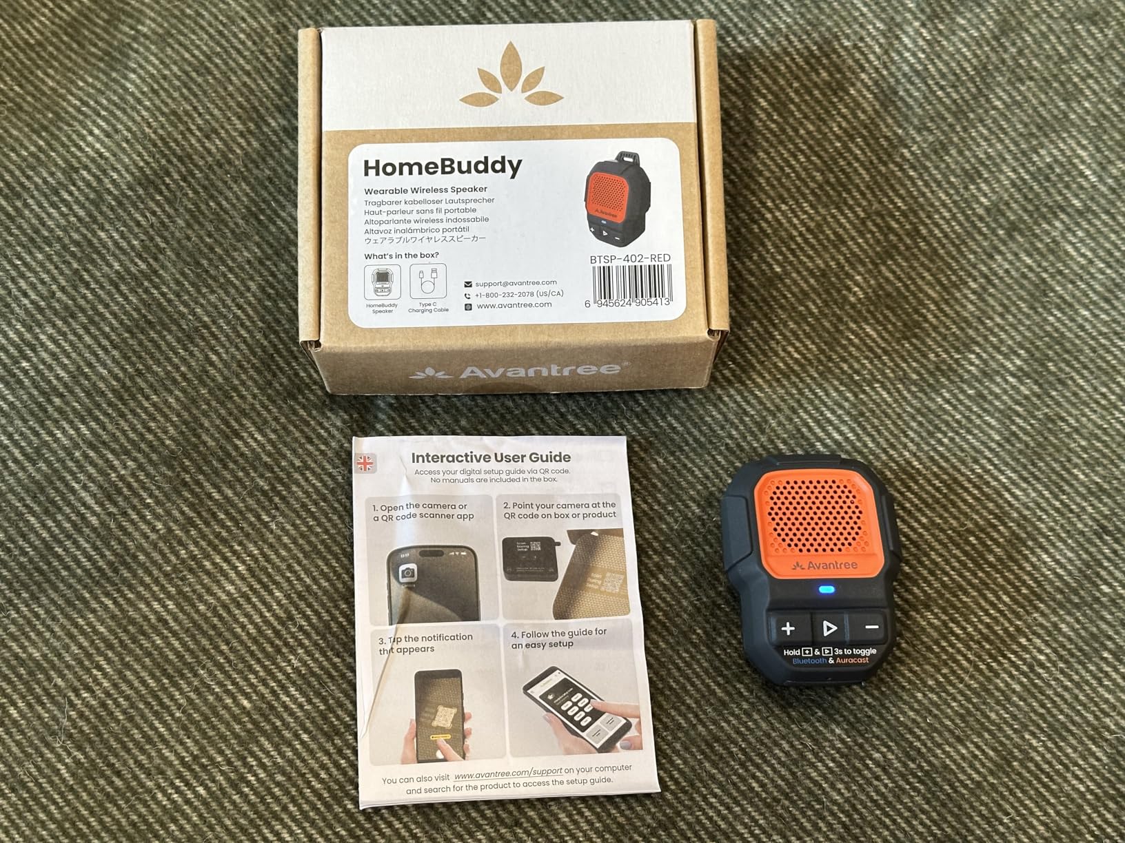 Avantree Clip-On Auracast Speaker - Next-Gen Bluetooth LE Audio Mini Speaker for Group Listening, Audio Sharing, and Hands-Free Calls, IP67 Waterproof Personal Speakerphone, Yellow (HomeBuddy) customer photo 2