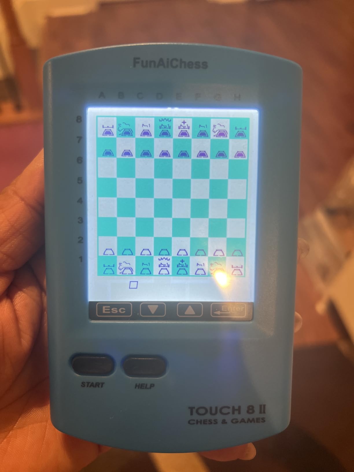Handheld Electronic Chess Board 8 in 1 Touch Chess Computer Game Portable Electronic Chess Set for Adults, Kids,and Beginners Learn and Travel with Stylus Large LCD Display Gift(Blue) customer photo 1