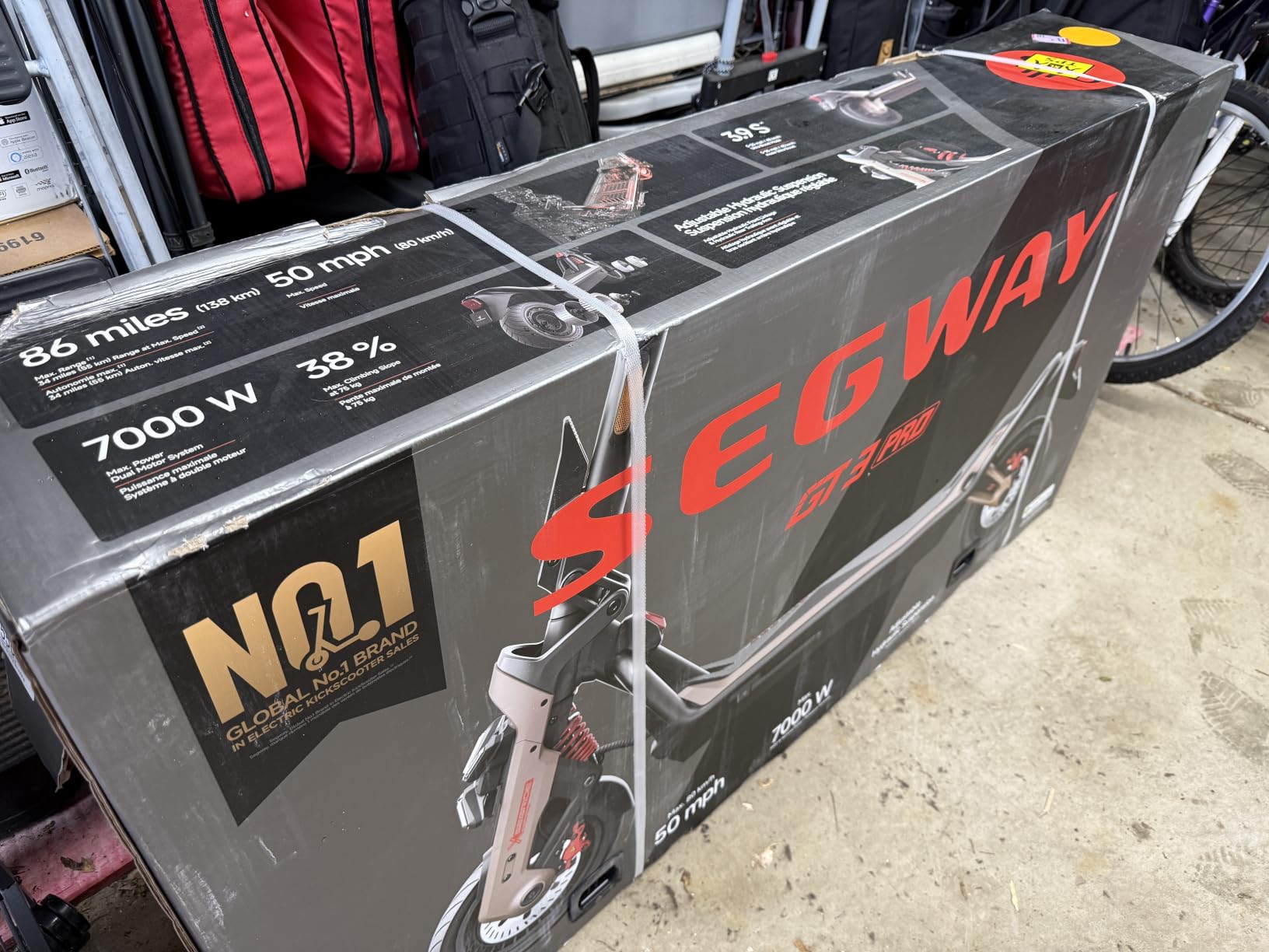 SuperScooter GT3 Pro Electric Scooter, 50MPH Top Speed, 86-Mile Max Range, Dual Motor, 7000W Peak Power, Dual Hydraulic Suspension and Disc Brakes, UL-2272 2271 Certified customer photo 2