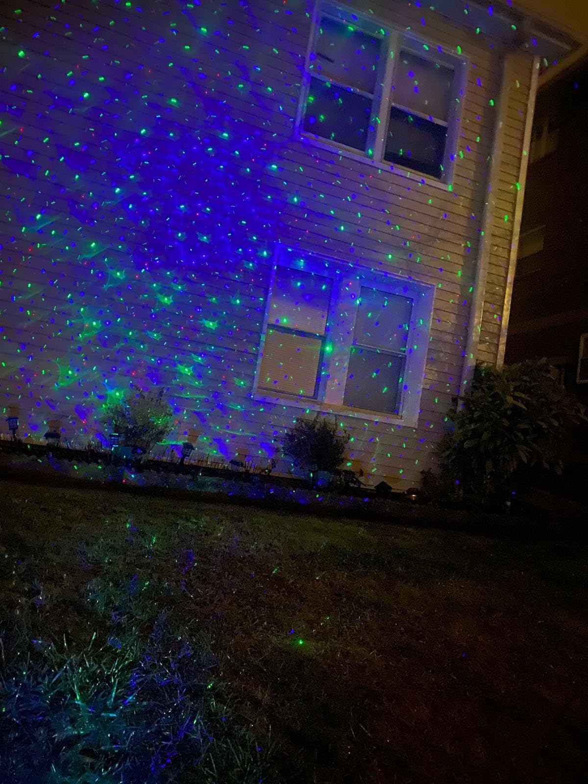 Halloween Projector Outdoor with Firefly & Ocean Wave Lights, 20 Slides | 160 HD Patterns, Waterproof Snowflake Light Projector with Timer for Christmas, Halloween, House, Yard and Holiday Displays customer photo 1