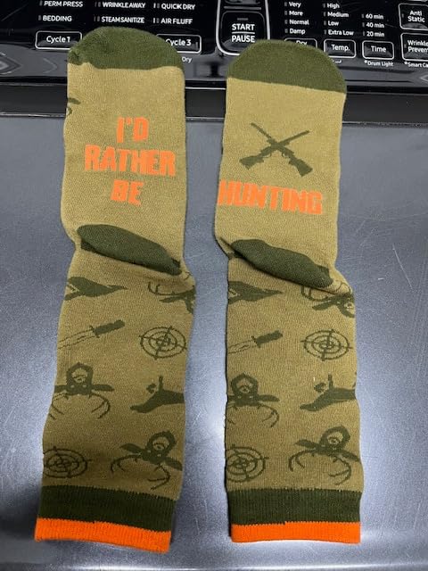 Lavley Fishing and Hunting Socks - Socks for Hunters and Fishermen, Fun Gift for Birthdays, Father's Day, or Everyday Wear customer photo 2