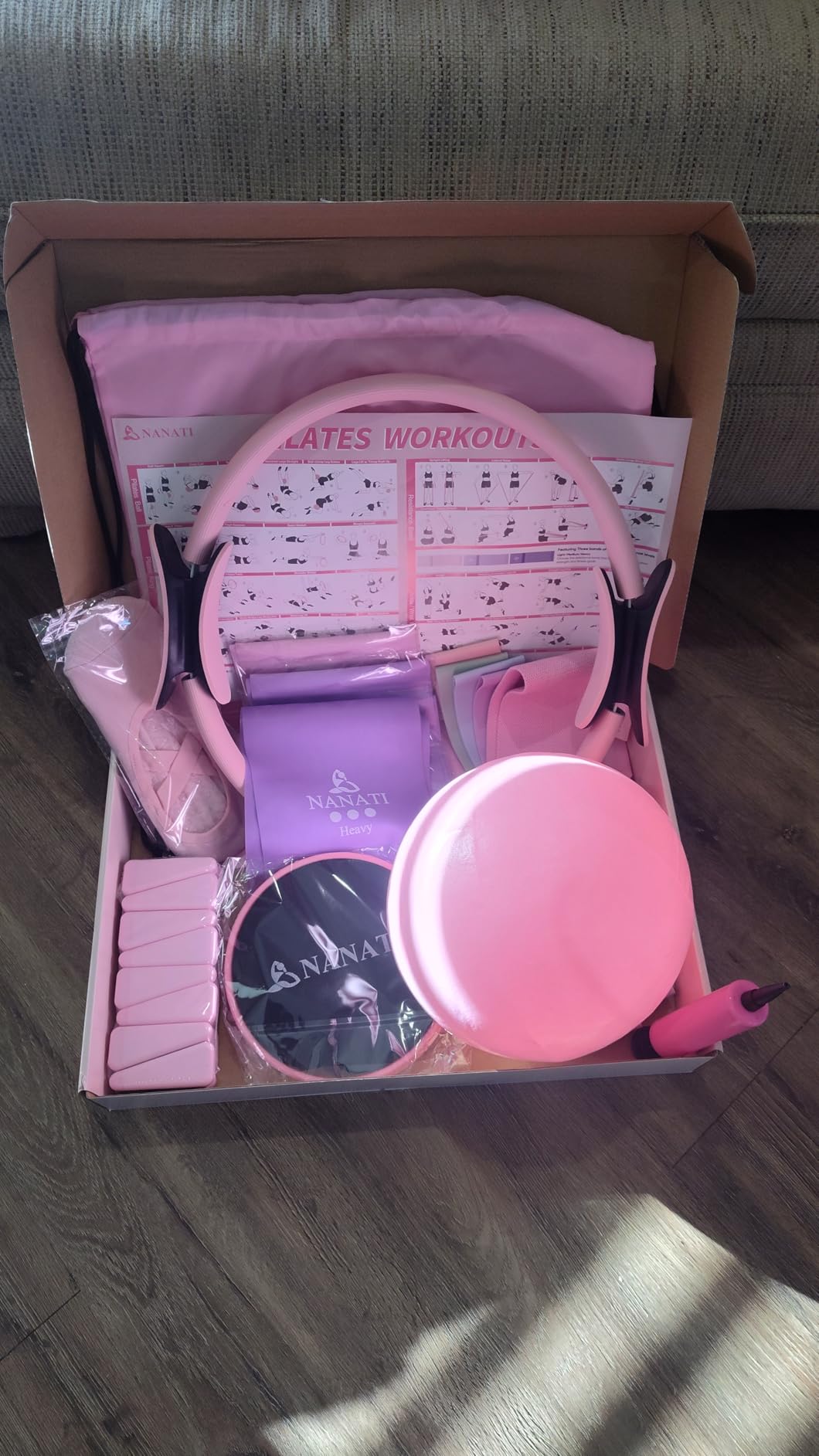 NANATI Pilates Kit, Home Pilates Workout Kit for Women, Pilates Equipment with 14.5