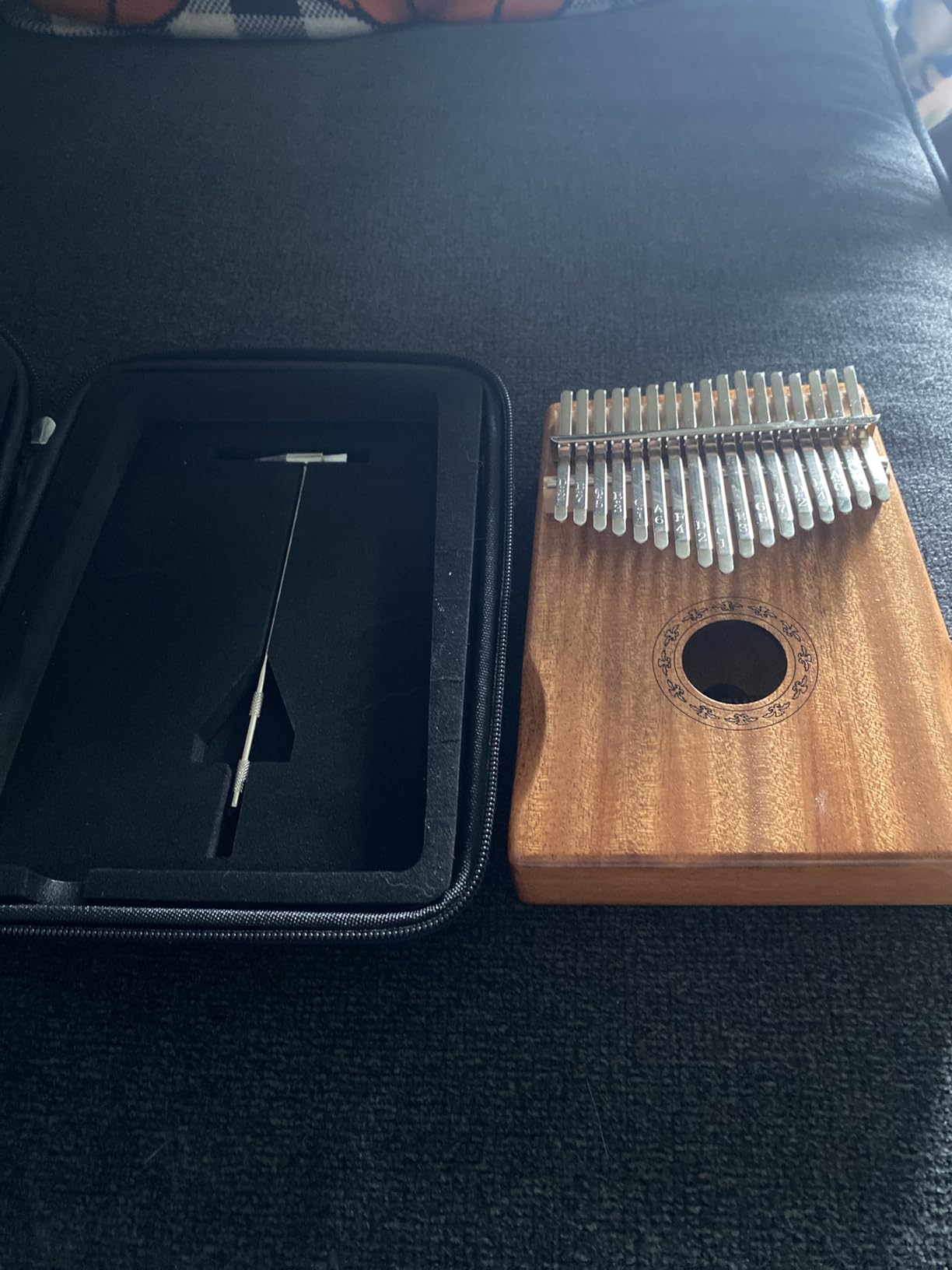 Kalimba 17 Keys Thumb Piano with Carrying Case, Tune Hammer, Songbook | Mbira Finger Piano - Musical Instruments Birthday Gift for Kids Adult Beginners customer photo 2