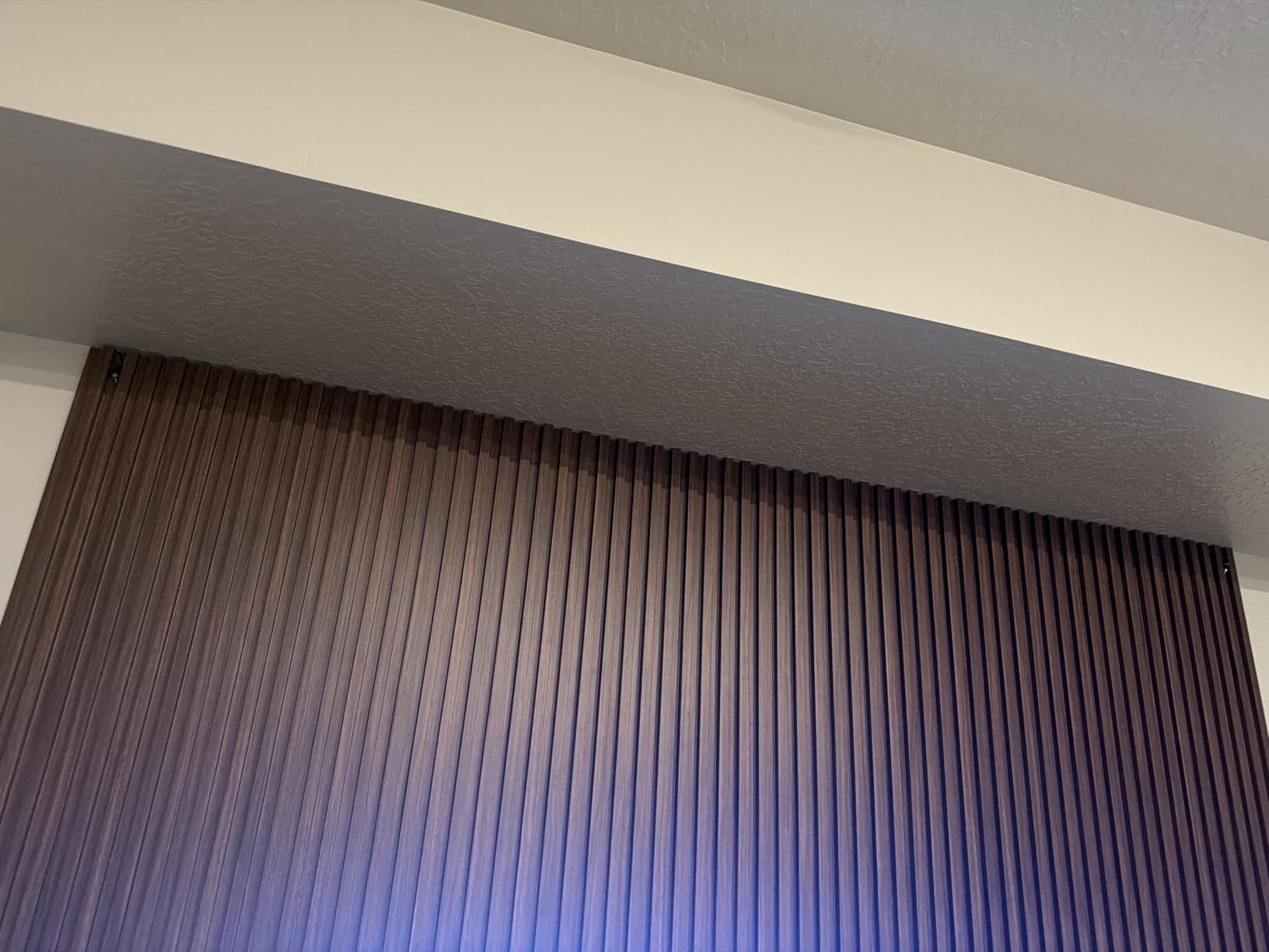 WPC Slat Wall Paneling, 8-Pack Waterproof 3D Wall Panels, Accent Slat Wall Paneling for Interior Decor, TV Background, Living Room, Walnut 96 x 6inch customer photo 1