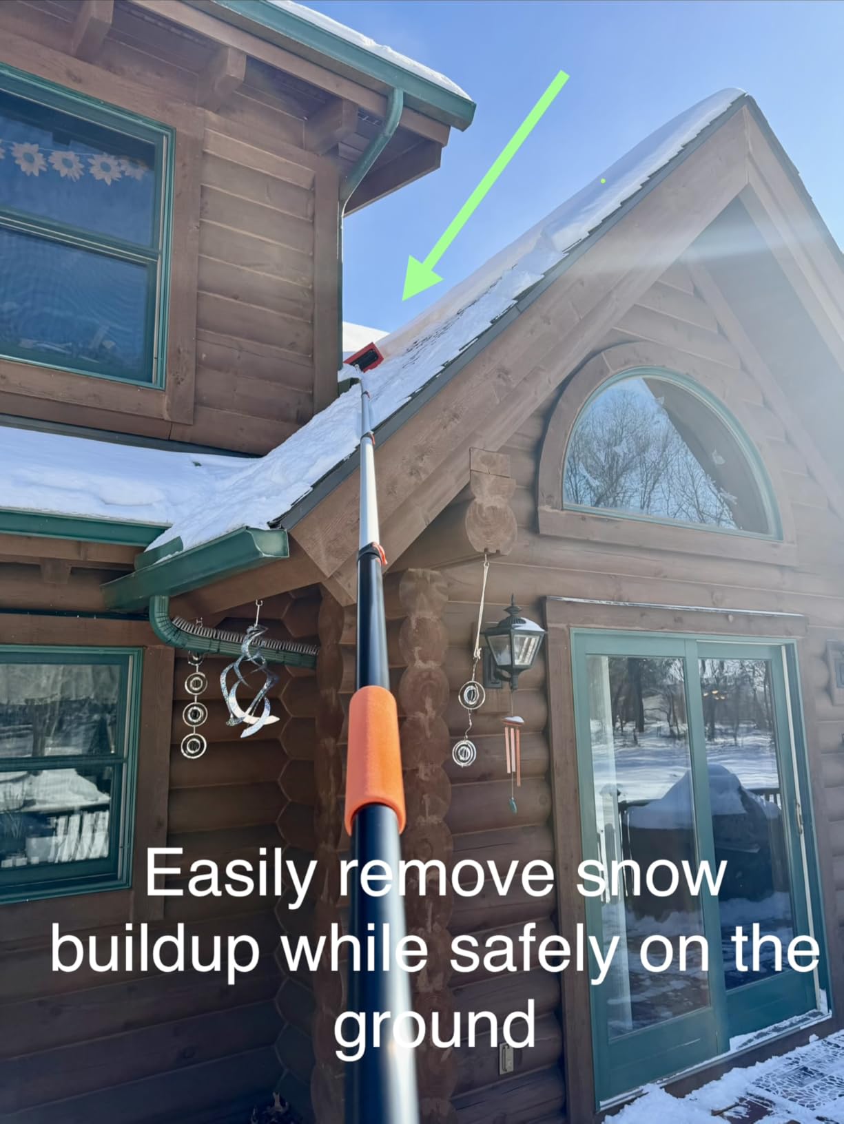 20 FT Telescoping Roof Rakes for Snow Removal | S-Shape Scratch-Free Snow Shovel Tool customer photo 1