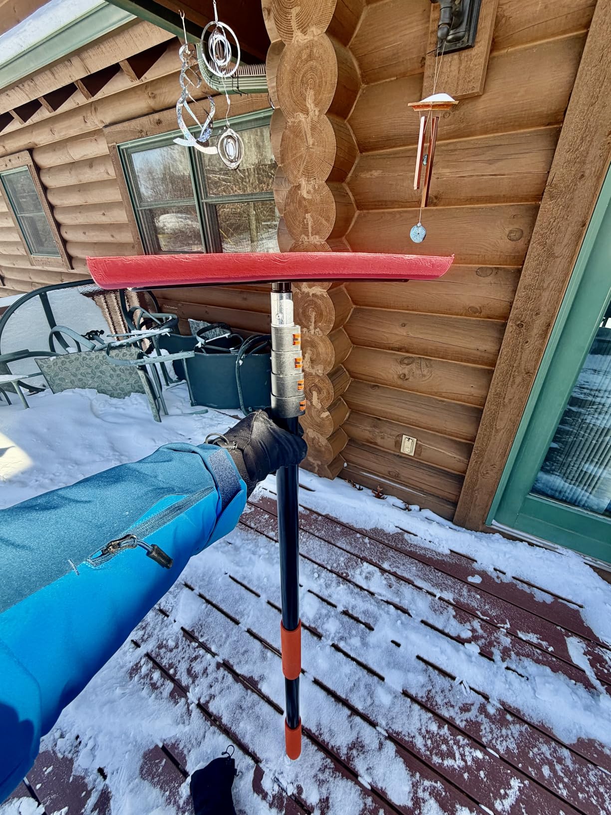20 FT Telescoping Roof Rakes for Snow Removal | S-Shape Scratch-Free Snow Shovel Tool customer photo 2