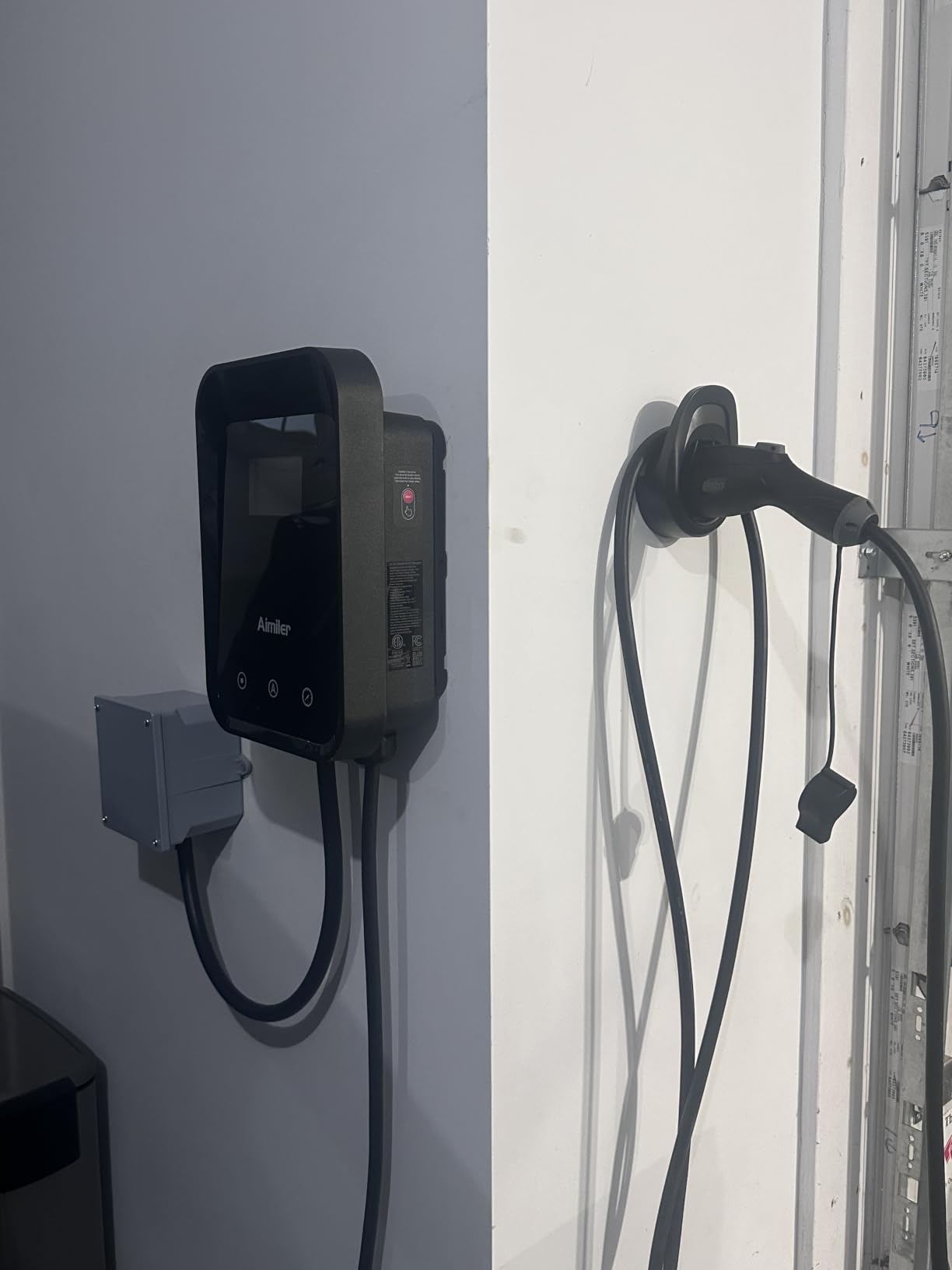 AIMILER Level 2 Electric Vehicle (EV) Charger(WiFi APP/Plug-Play), 48A, 25ft Cable ETL Certified, 240V Hardwire(No Plug) & J1772 Connector EVSE EV Electric Car Charging Stations for Home Level 2 (48) customer photo 1