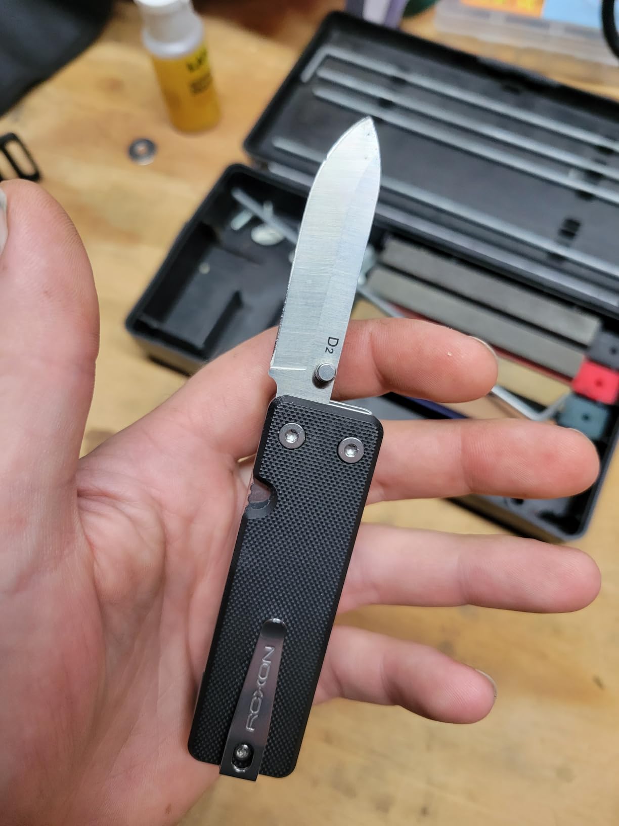 Roxon KS2E Noir D2 Blade 13 in 1 Mini Pocket tool with big scissor G10 handle customer photo 1