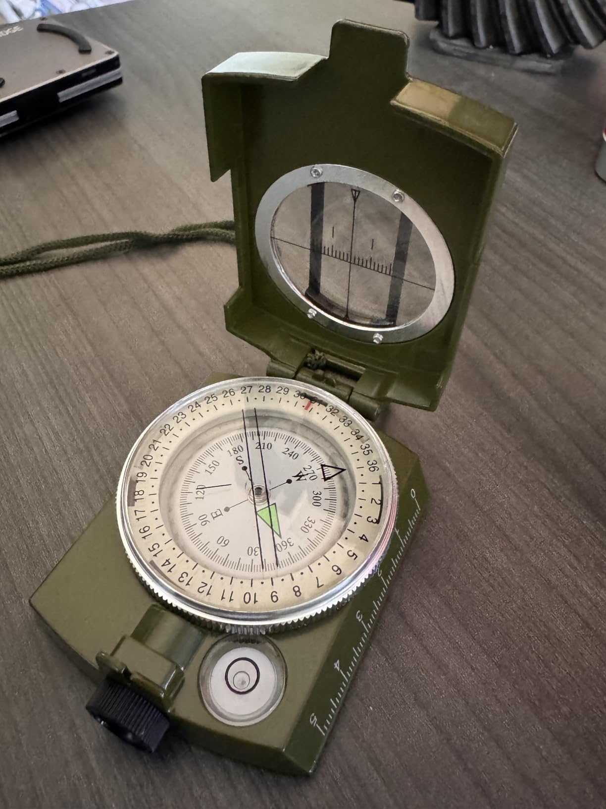 Military Lensatic Compass, Hiking Compass for Survival - Water-Resistant Outdoor Hiking Survival Direction Finder (Metal) customer photo 2