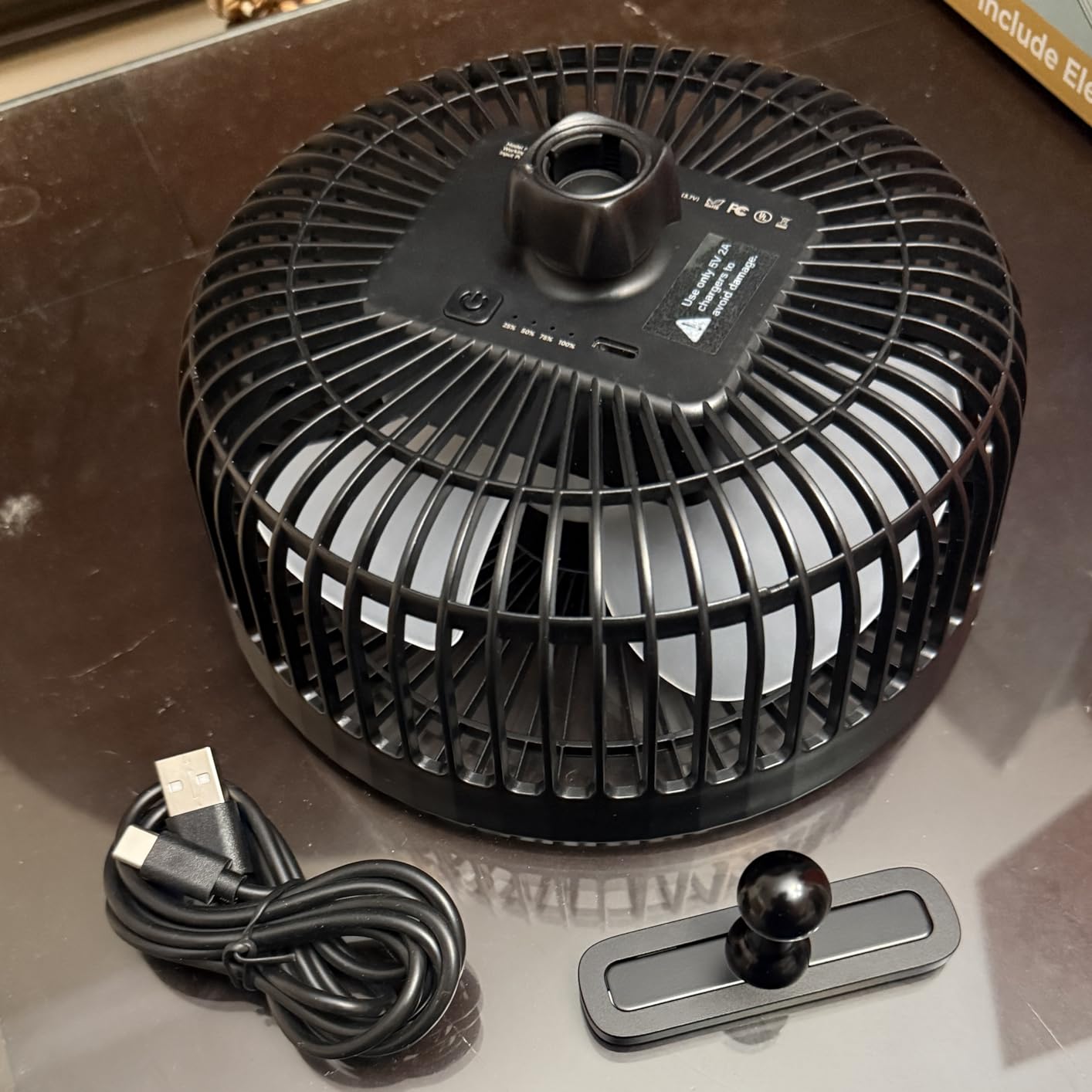 A2C Magnetic Rechargeable Fan for Golf Cart 7.5-Inch, Up to 28Hrs, 10000 mAh Battery Powered Fan Portable 4 Speeds Fits EZGO, Club Car & Yamaha, Golf Cart & Cruise Accessories Essentials Gifts customer photo 2