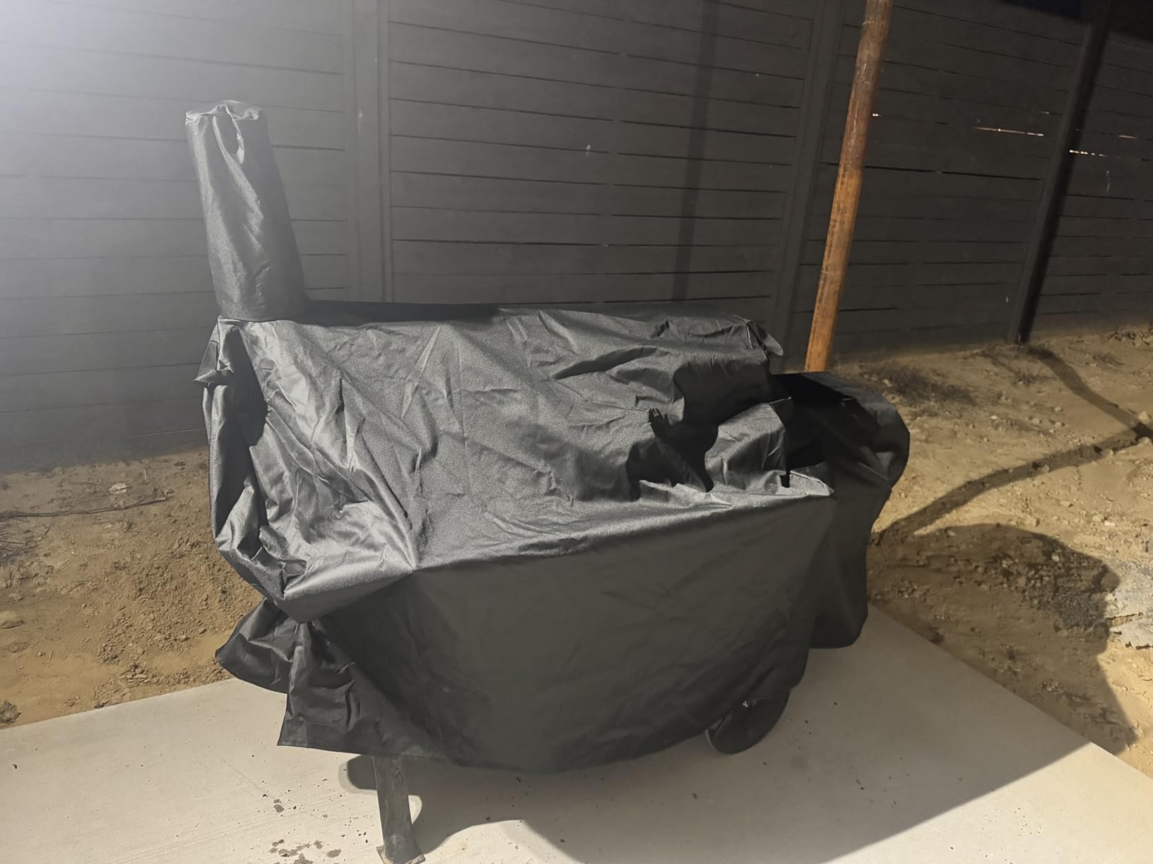 70 inch Grill Cover for Oklahoma Joe's Longhorn Offset Smoker, 600D Heavy Duty Waterproof UV Resistant Offset Smoker Cover for Oklahoma Joe's 13201747-50, Outdoor BBQ Accessory customer photo 1