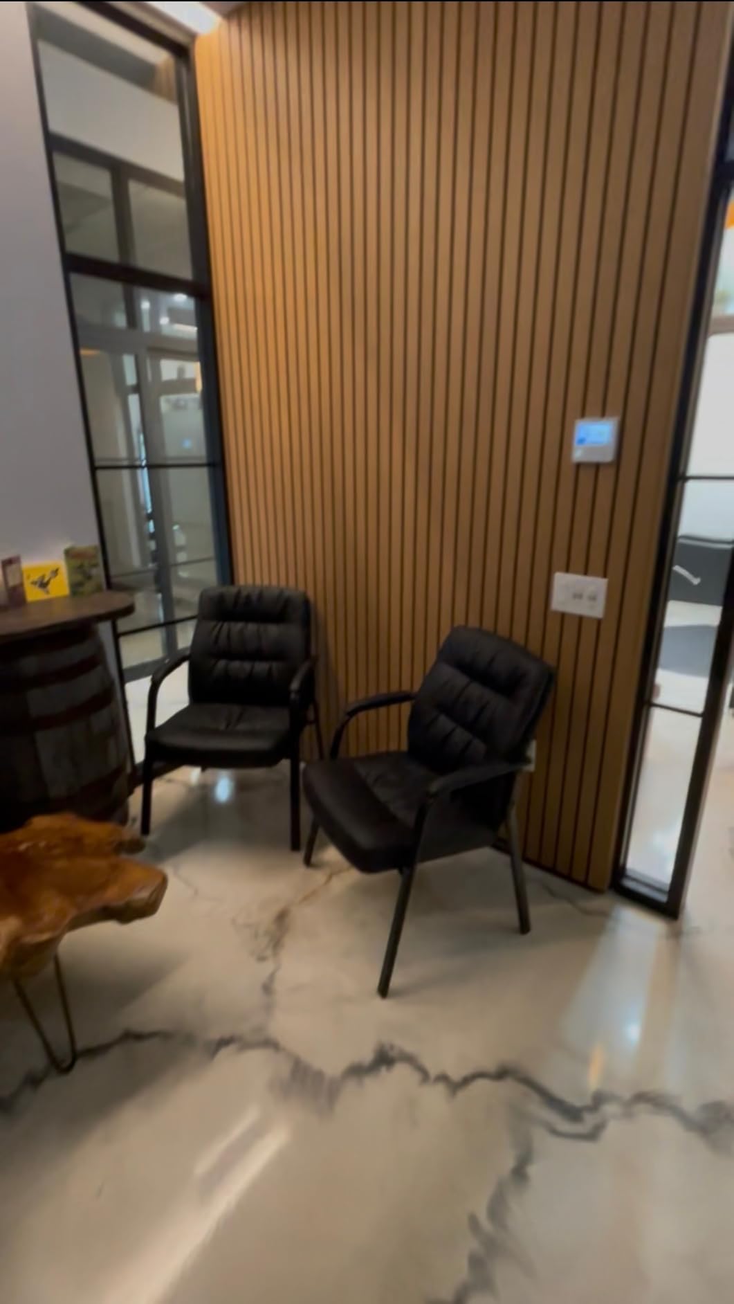 OLIXIS Office Waiting Room Guest Chair, 500lbs Office Reception Lobby PU Leather Chair No Wheels with Padded Armrest for Conference Lobby Medical Waiting Area Bedroom Elderly, Brown customer photo 1