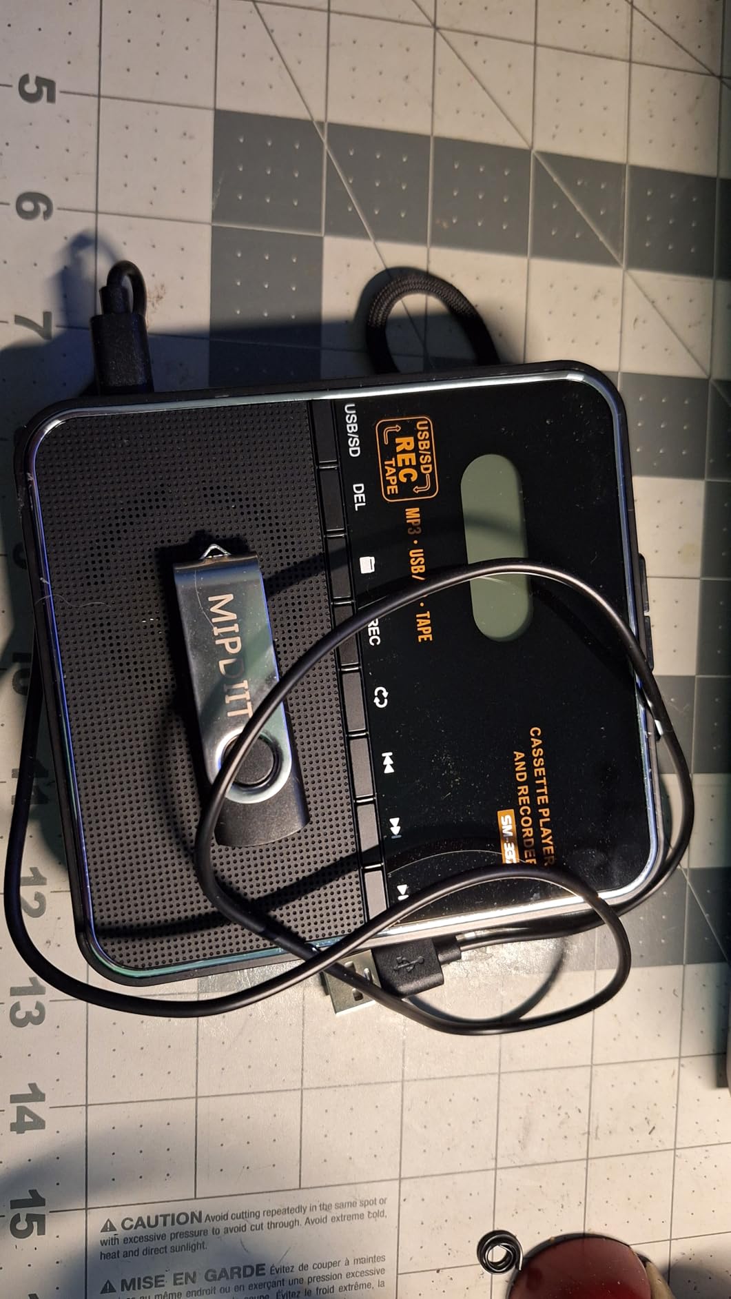 Cassette Tape Player Recorder, Cassette to MP3 Converter, Record to Cassettes/USB/SD Card, LCD Display, Power by USB C or AA Battery, Built-in Speaker, Headphone Jack and Mic customer photo 2