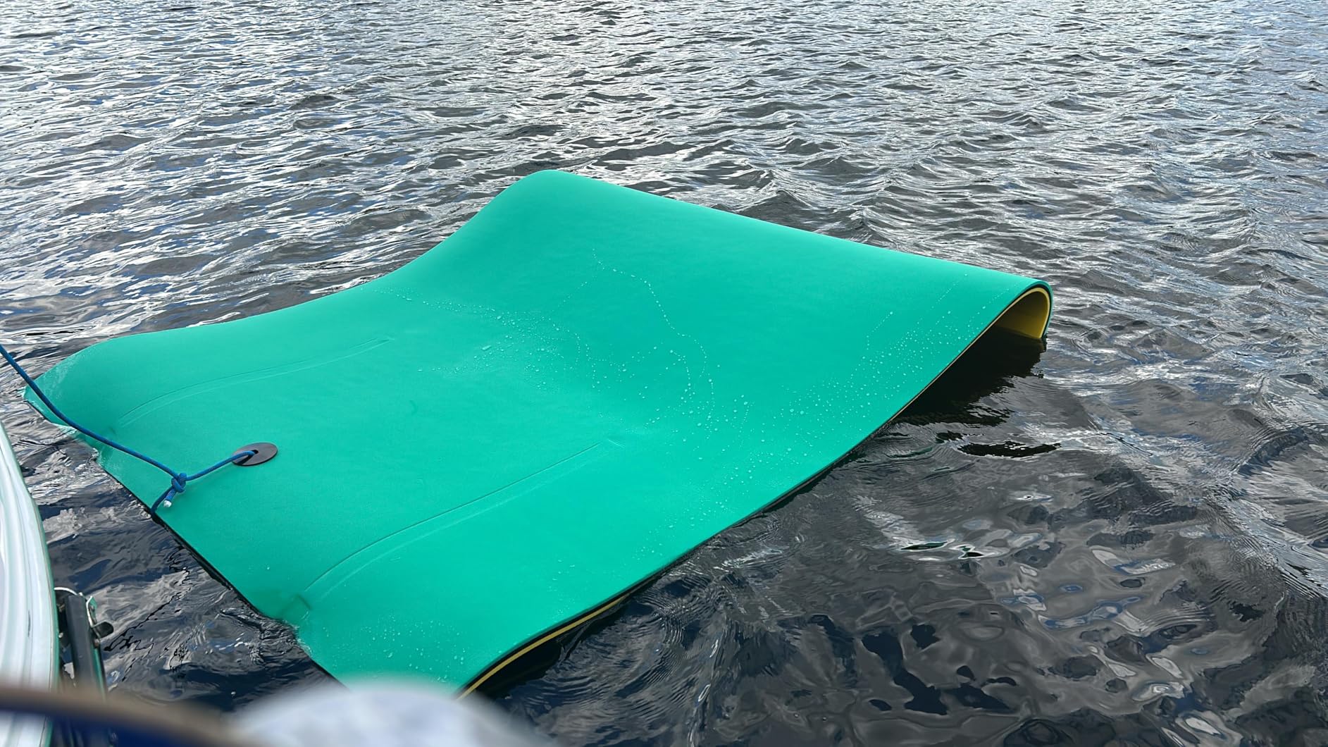 Lily Pad Floating Mat, (8x6,10x6,12x6,18x6,6x3FT) Floating Water Mat for Lake, 3 Layers Tear-Resistant XPE Foam Portable Lily Pad Float for Adults and Kids customer photo 2