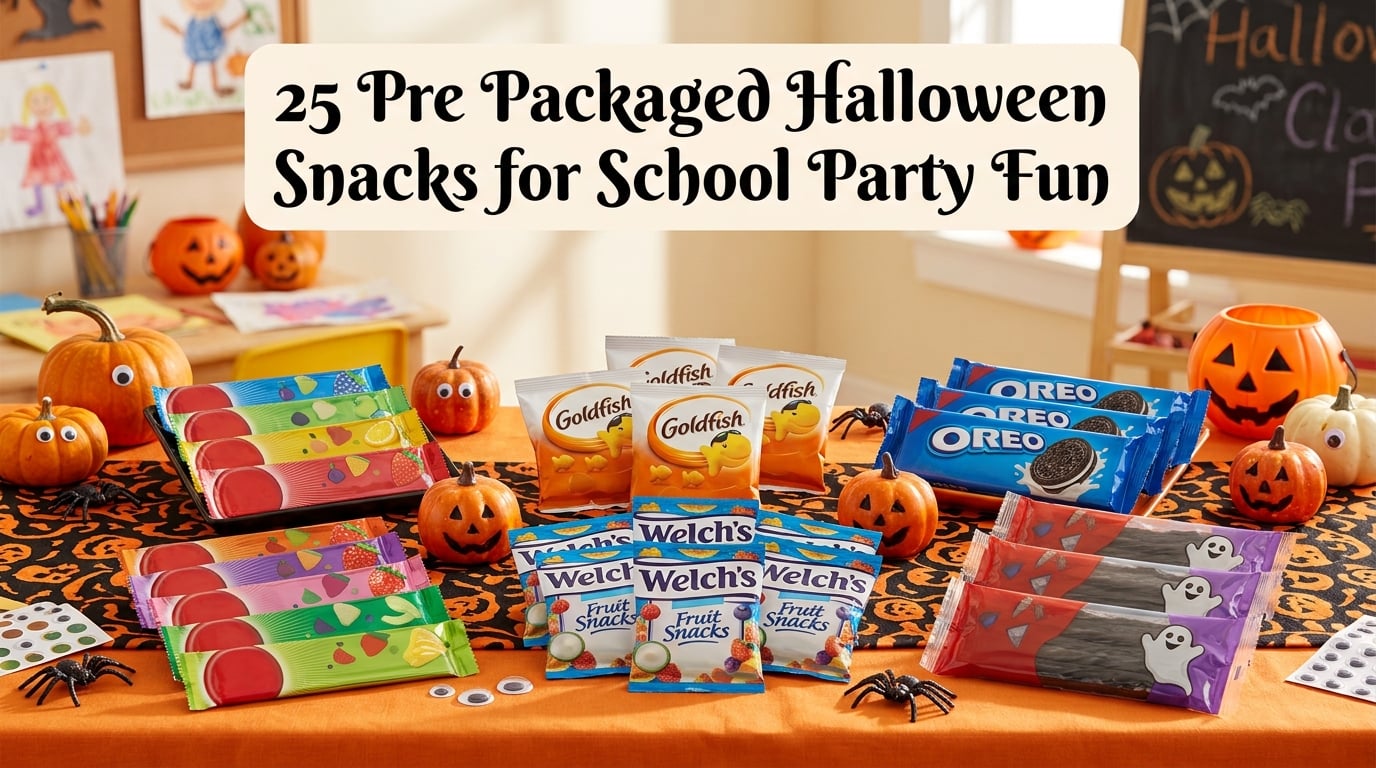 25 Pre Packaged Halloween Snacks for School Party Fun