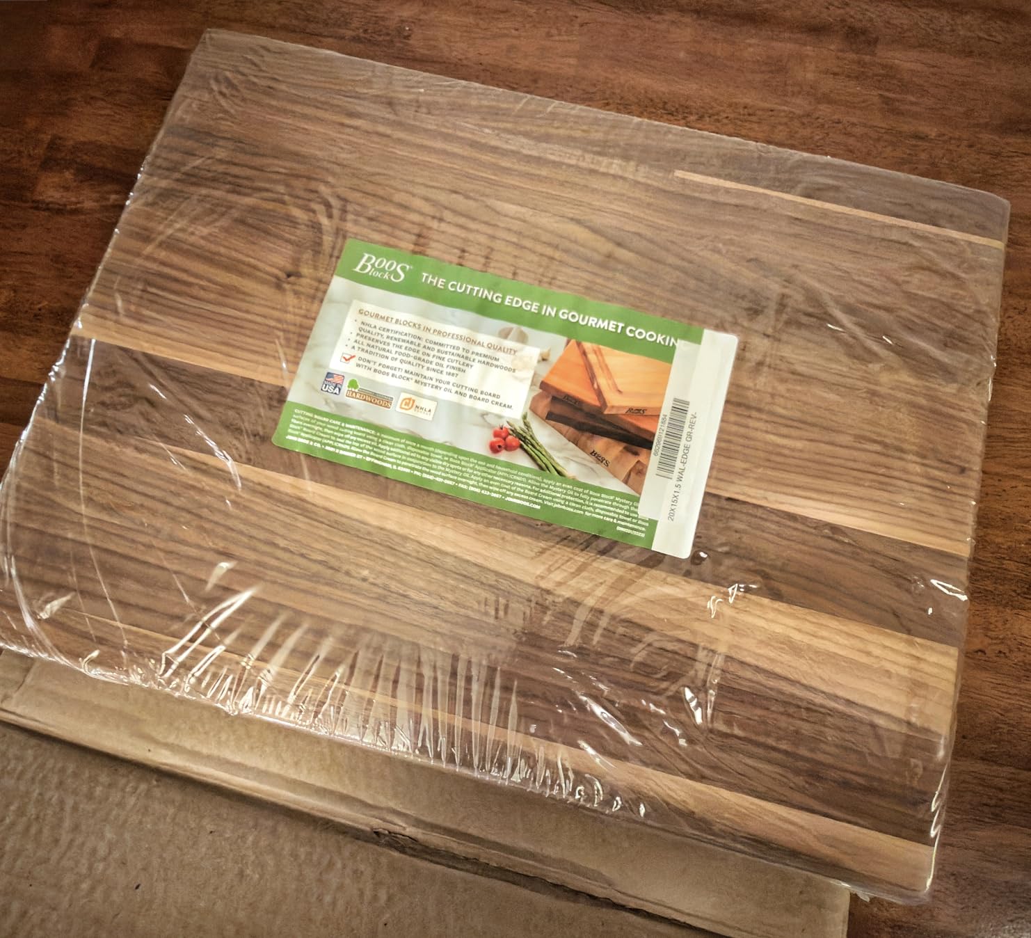 John Boos R-Board Series Rectangular Wooden Maple Cutting Board 18”x12” | – 1.5” Thick, 10-lb Reversible Butcher Block with Edge-Grain & Finger Grips – Made in the USA customer photo 2