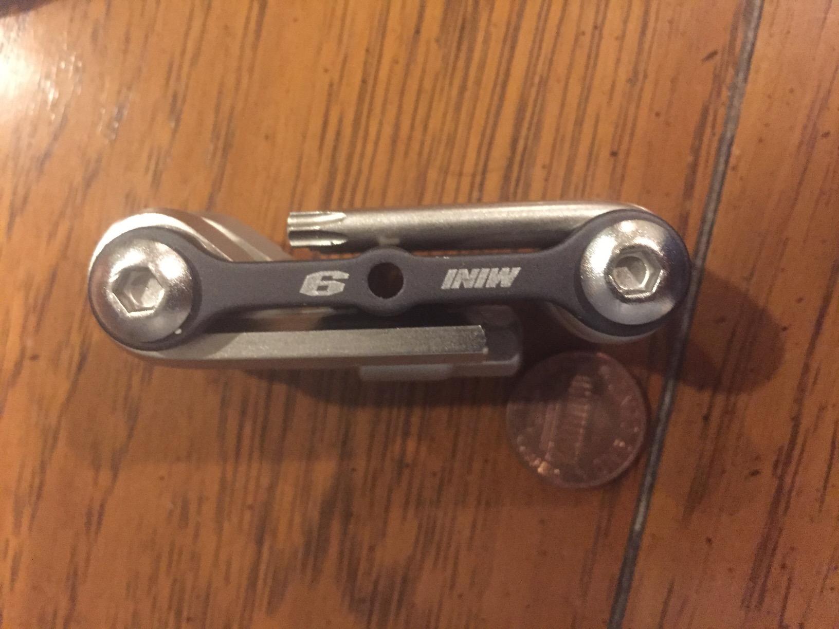 Topeak The Mini 9-Function Bicycle Tool - TT2409 , Black/Silver, L x W x H ﻿﻿﻿﻿6.6 x 3.1 x 2cm / 2.6” x 1.2” x 0.8” | Topeak Mini Folding 9-Tool with Neoprene Pouch & Belt Loop customer photo 1