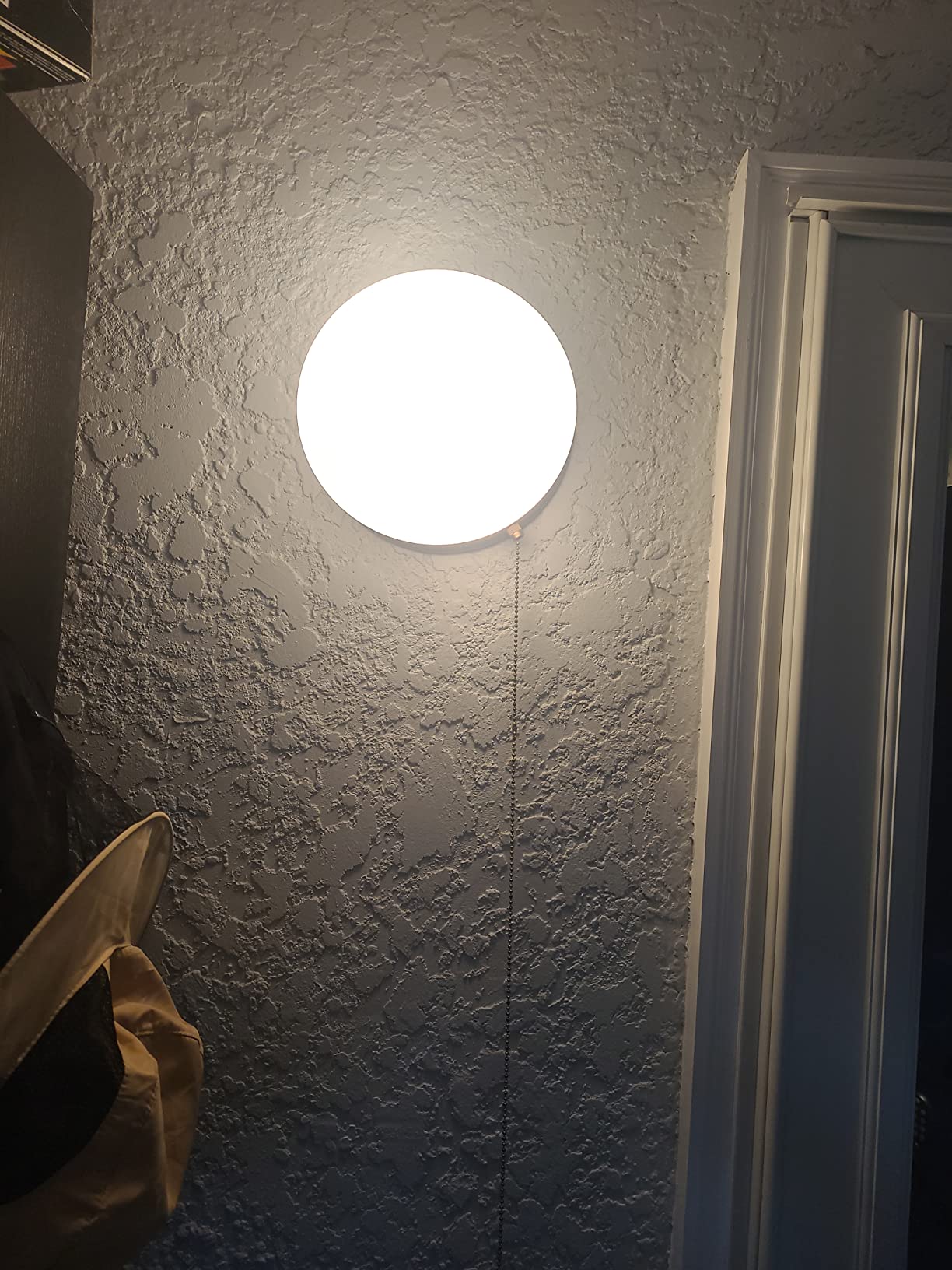 6720200 Two-Light Flush-Mount Indoor Ceiling Fixture with Pull Chain, Sienna Finish with Frosted Fluted Glass customer photo 1