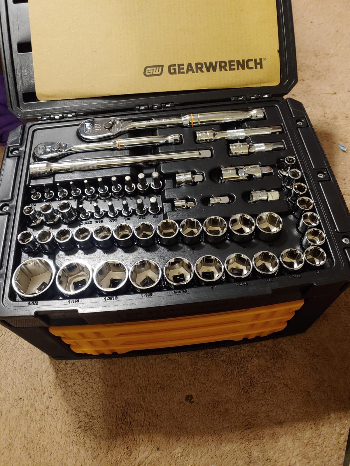 GEARWRENCH 80966 243 Pc. 6 Pt. Mechanics Tool Set In 3 Drawer Storage Box customer photo 1