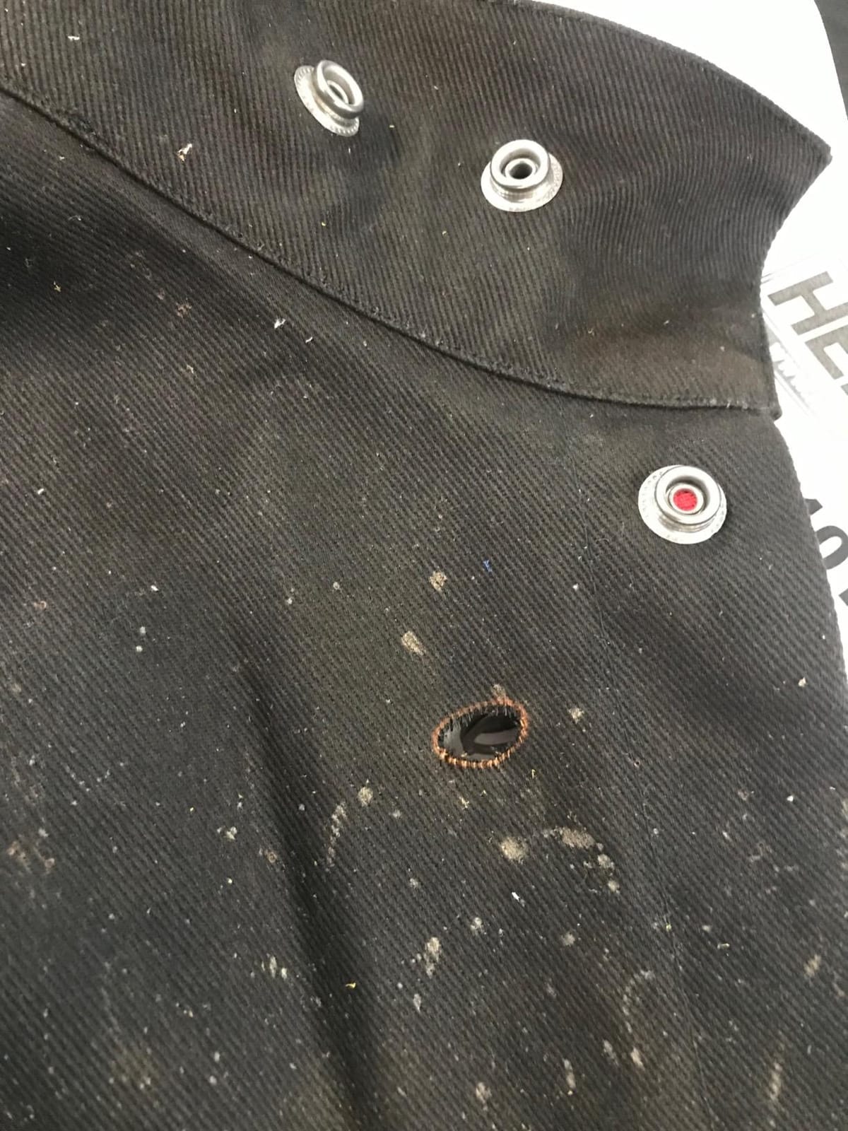 BSX BX9C Black W/Red Flames Cotton Welding Jacket - XL customer photo 2