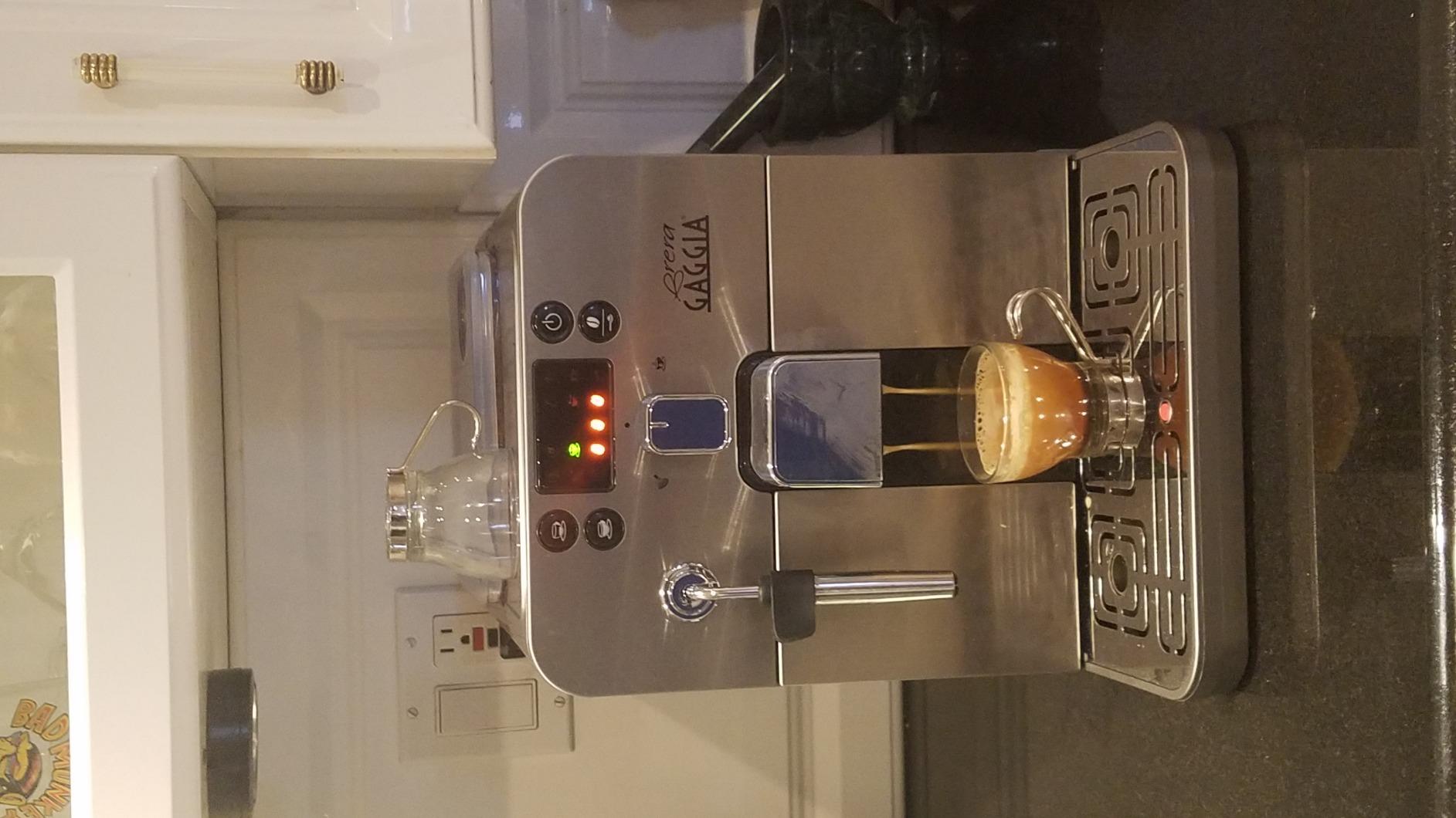 Gaggia Brera Super-Automatic Espresso Machine, Small, 40 fluid ounces, Silver customer photo 1