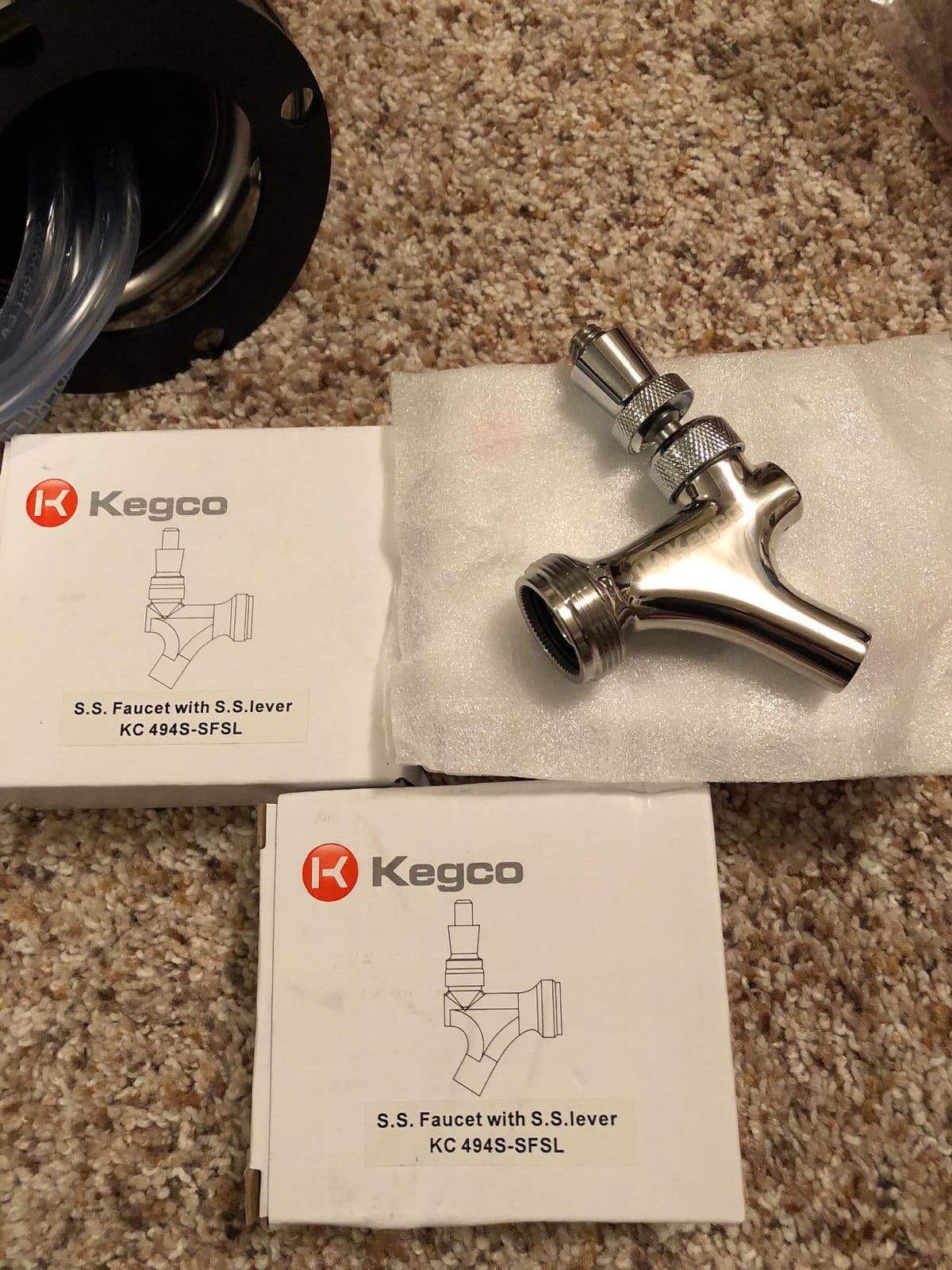 Kegco Dt2F-630SS Double Faucet Stainless Draft Beertower W/Perlick 630SS Stainless Faucets customer photo 1
