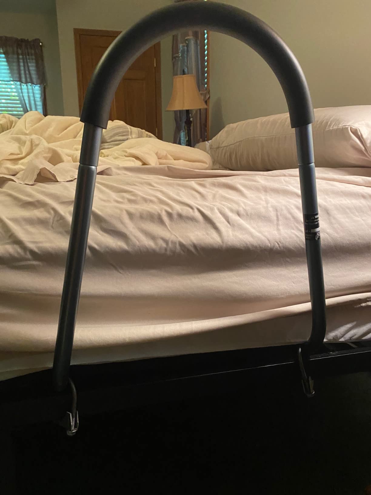 Able Life Bedside Safety Handle, Padded Stand Assist Railing for Seniors, Height Adjustable Bed Rail with Pouch for Elderly Adults, Fits King, Queen, Full and Twin Beds, ASTM Safety Approved Bedrail customer photo 2