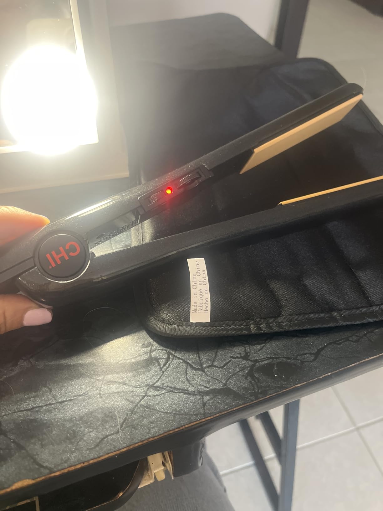 CHI Tourmaline Ceramic Mini Flat Iron, Hair Straightener, 0.75