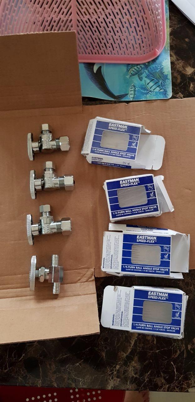 Eastman 3/8 Inch OD x 5/8 Inch OD (1/2 Inch Nom.) Quarter Turn Angle Stop Valve, Brass Plumbing Fitting, Chrome, 10738LF customer photo 1