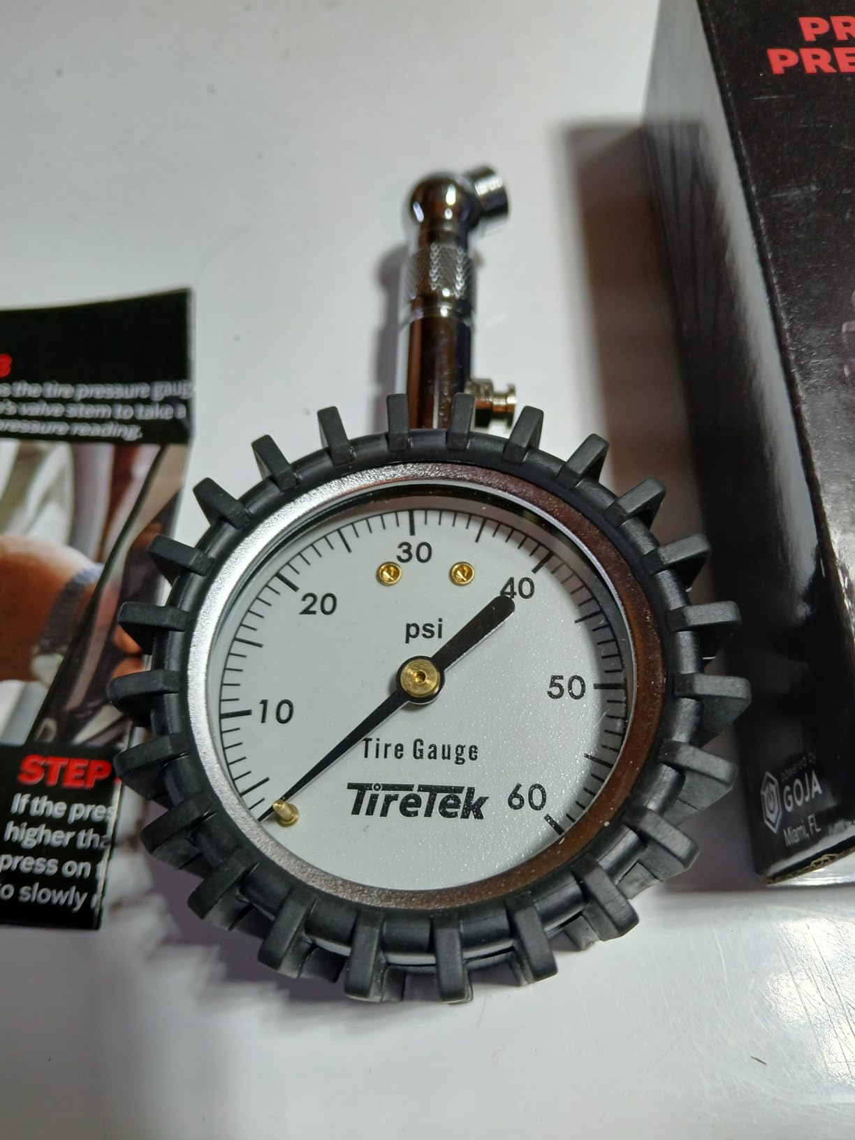 Tire Pressure Gauge for Cars, ANSI Certified 60 PSI Analog Dial Gauge customer photo 2