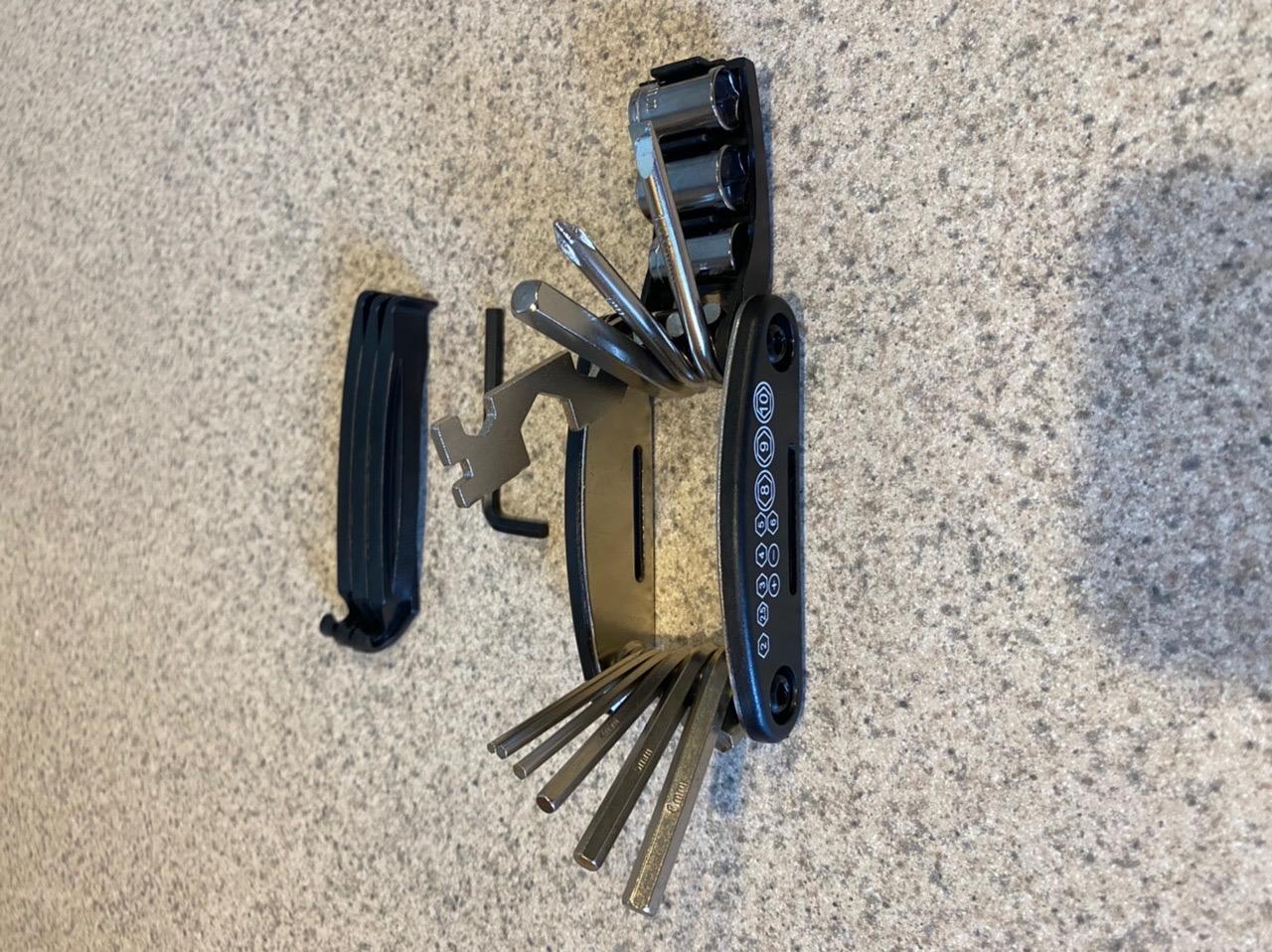 WOTOW 16-in-1 Bike Repair Tool Kit with Tire Levers and Hex Wrenches | Bicycle Multitool with Tire Levers, Compact Multi Function Tool for Roadside Repairs on Road and Mountain Bikes customer photo 2