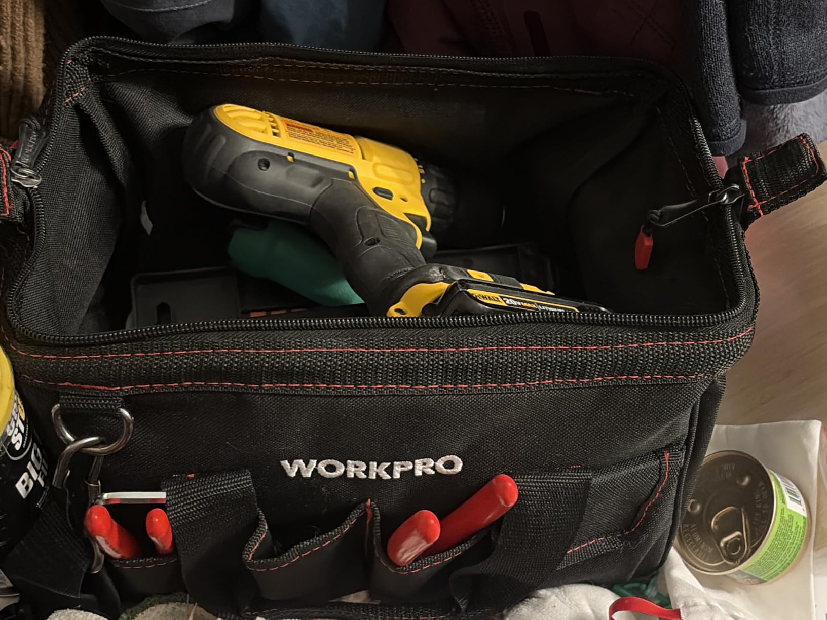 Workpro 12-inch Close Top Wide Mouth Storage Tool Bag, W081020A customer photo 1