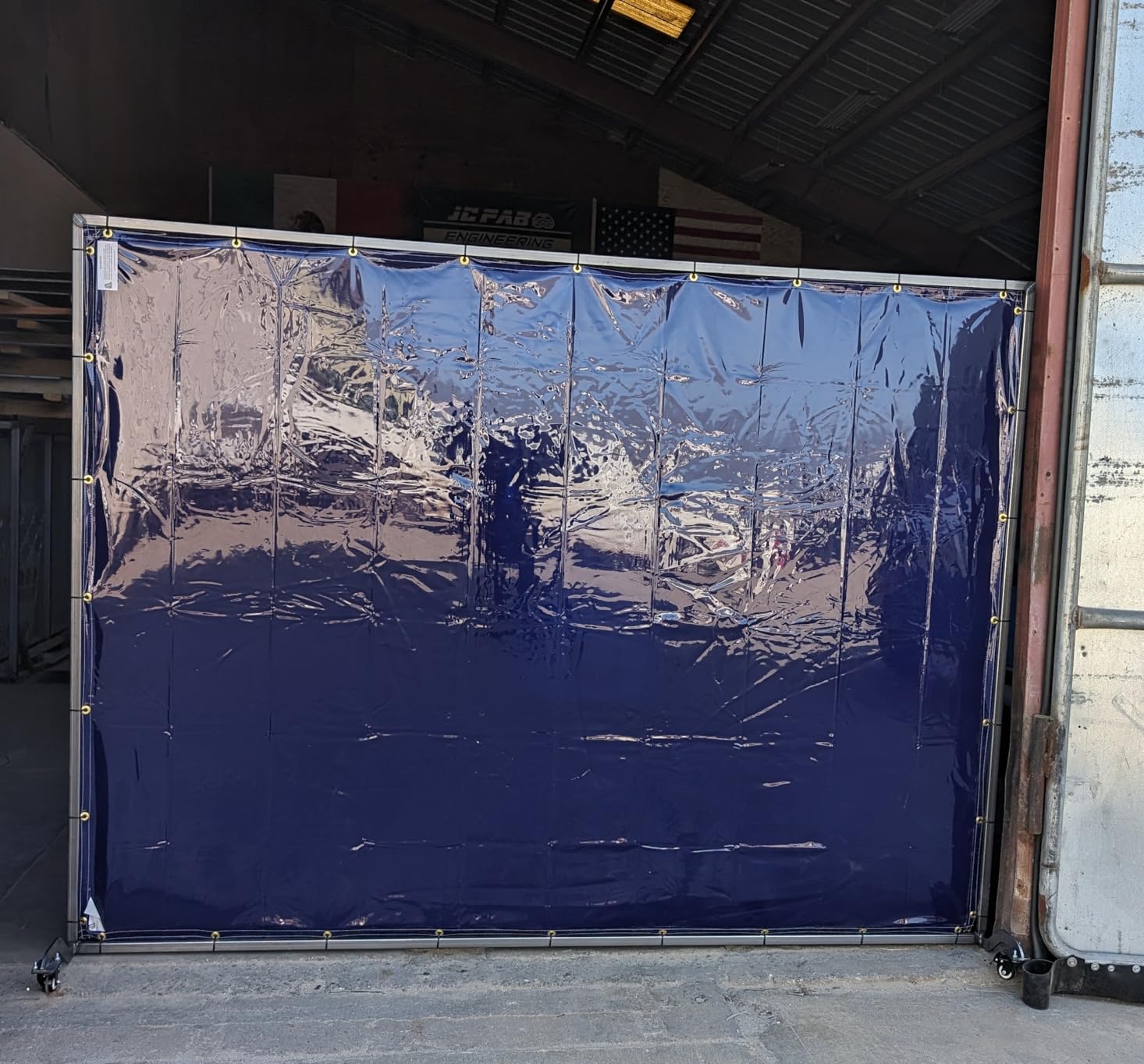 Steiner 325-6X8 6x8 ft ArcView Blue Transparent FR Vinyl Welding Screen customer photo 2