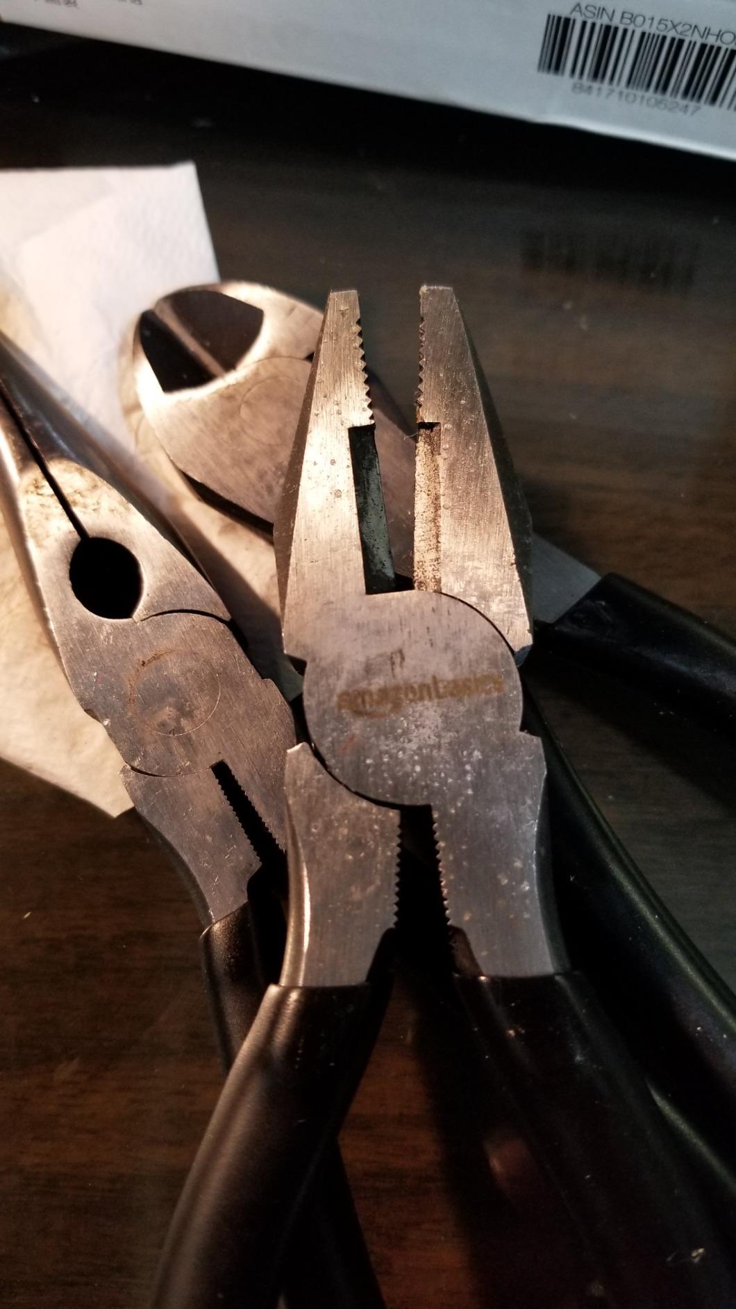 Amazon Basics Pliers Set, Hand Tools for Precision, Cutting Wire Cutter with Needle Nose and Diagonal, Quality Tool Set for Home Maintenance, Set of 4, Black and Silver customer photo 1