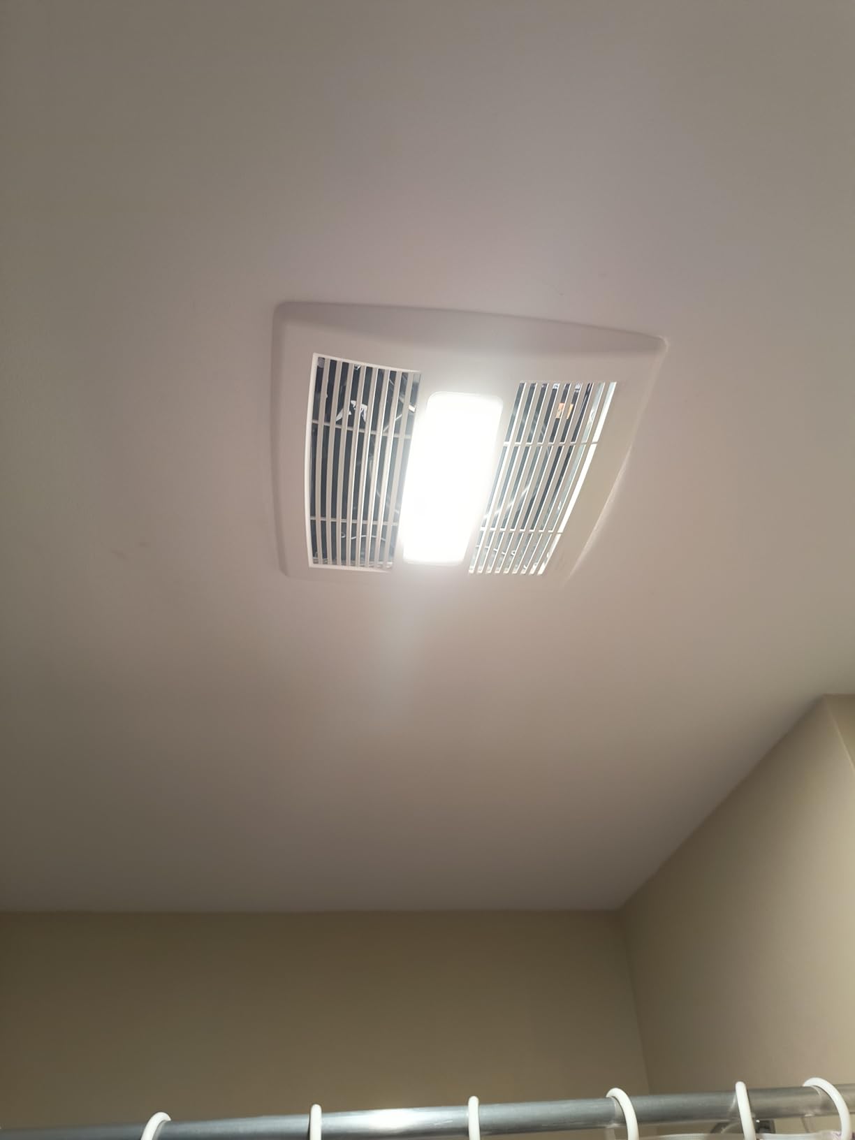 Broan-NuTone Bathroom Exhaust Fan with LED Light and Roomside Installation, Energy Star Certified, 110 CFM, Very Quiet 1.0 Sones White, AE110L | 1.0 Sones, ENERGY STAR Ceiling Exhaust Bath Fan for Moisture Removal & Quiet Bathroom Ventilation customer photo 1