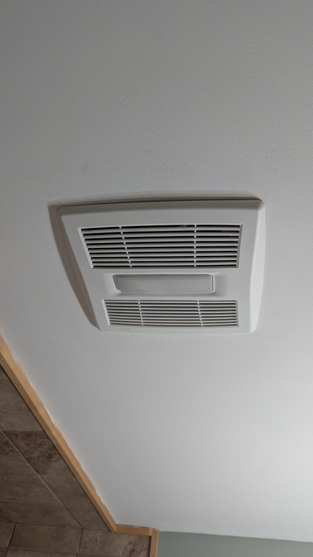 Broan-NuTone Bathroom Exhaust Fan with LED Light and Roomside Installation, Energy Star Certified, 110 CFM, Very Quiet 1.0 Sones White, AE110L | 1.0 Sones, ENERGY STAR Ceiling Exhaust Bath Fan for Moisture Removal & Quiet Bathroom Ventilation customer photo 2