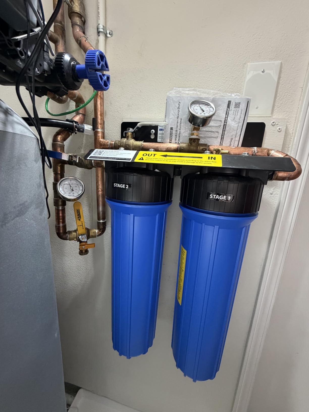 iSpring Lead-Reducing Whole House Water Filter System, Also Targets Chlorine, Taste, and Odor, 2-Stage Commercial-Grade 20