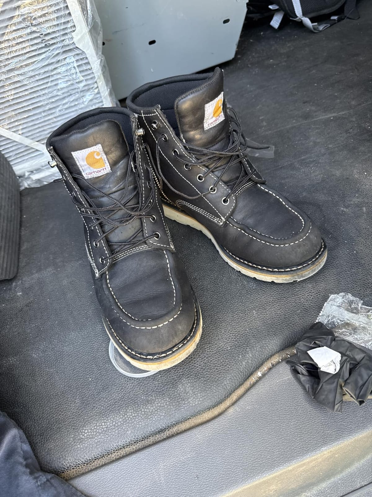 Carhartt 6” Moc Toe Waterproof Work Boots for Men - Oil-Tanned Leather Boots with FastDry Lining, Dual-Density Rubber Wedge Traction Outsole, EH Rated customer photo 1