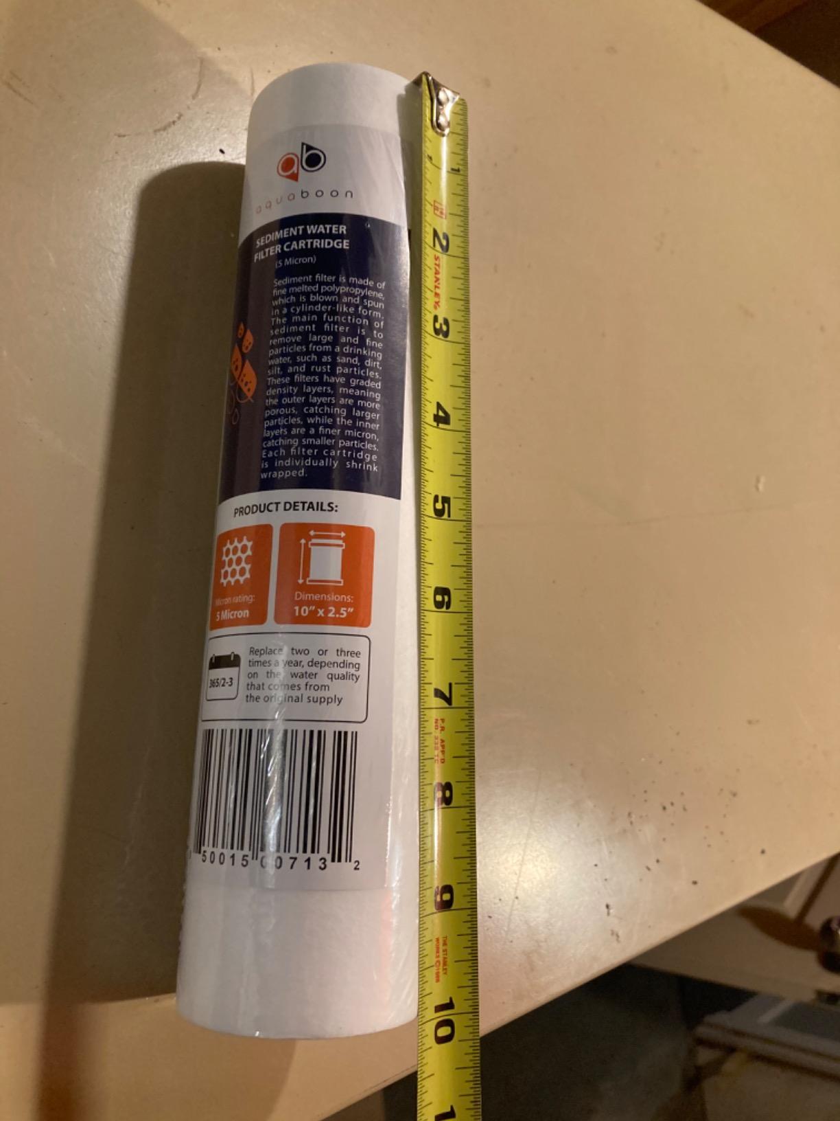 Aquaboon 5 Micron 10 x 2.5 Sediment Filter - Whole House Water Filter Replacement Compatible with Well Water Filters - P5, AP110, WHKF-GD05, 6 Pack customer photo 1