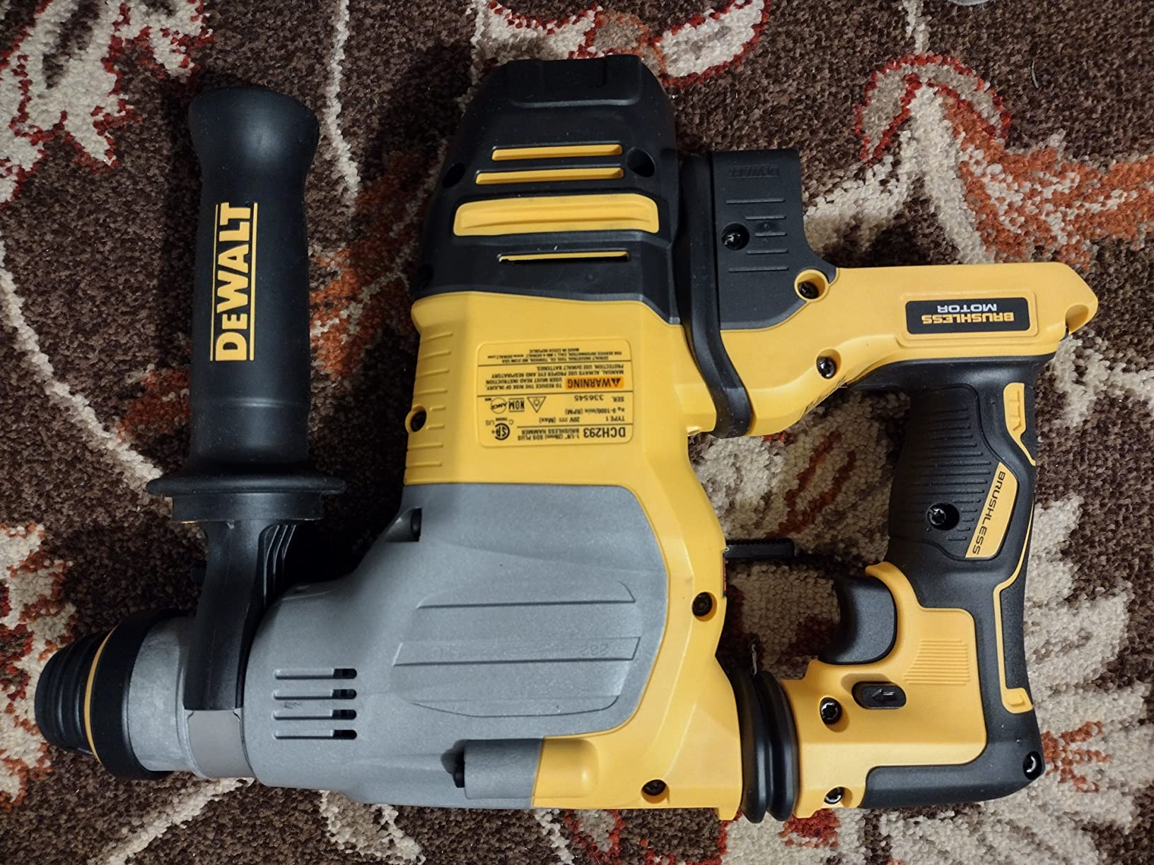 DEWALT DCH293B 20V Max XR Brushless 1-1/8” L-Shape SDS Plus Rotary Hammer Drill (Tool Only) customer photo 1