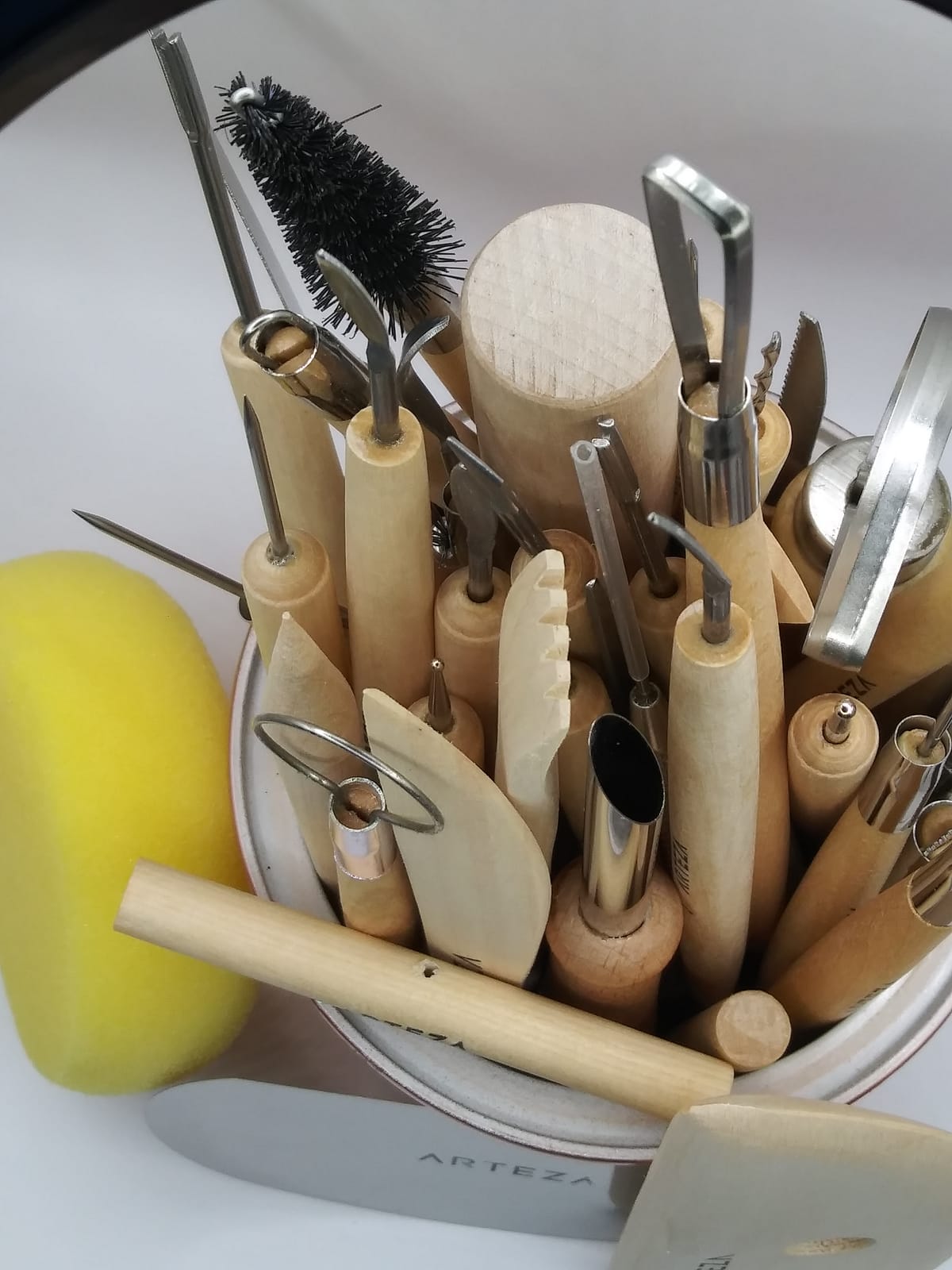 ARTEZA Pottery & Sculpting Tools, 42-Piece Clay Tools Set with Wooden Handles & Steel Tips for Polymer Clay, Ceramics, Carving, Modeling, Shaping & Smoothing customer photo 2