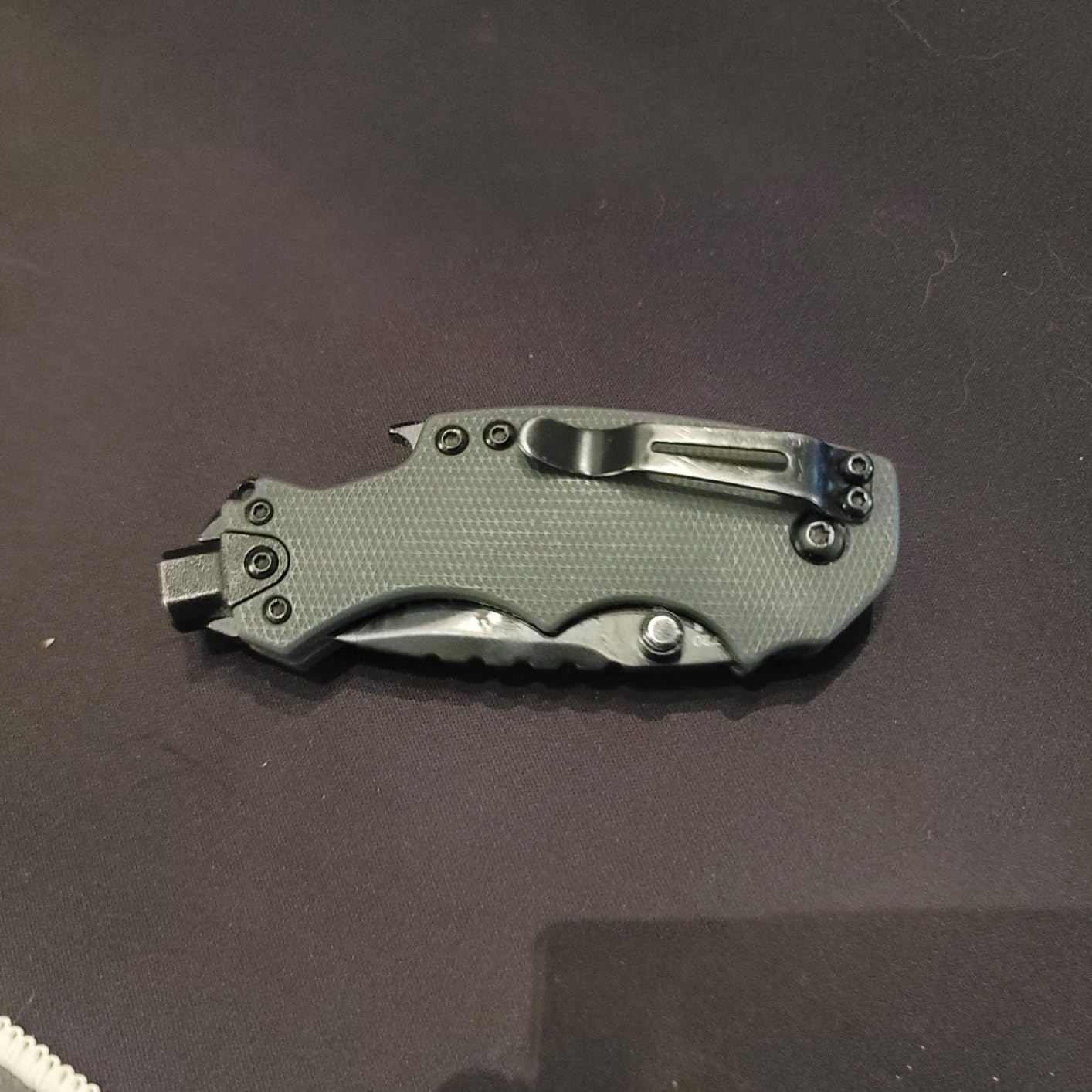 Kershaw Shuffle DIY Compact Multifunction Pocket Knife (8720), 2.4 Inch 8Cr13MoV Steel Blade with Black Oxide Coating, Every Day Utility Knife with Carbon Strength and High Tech Function, 3.5 oz.,Gray customer photo 2